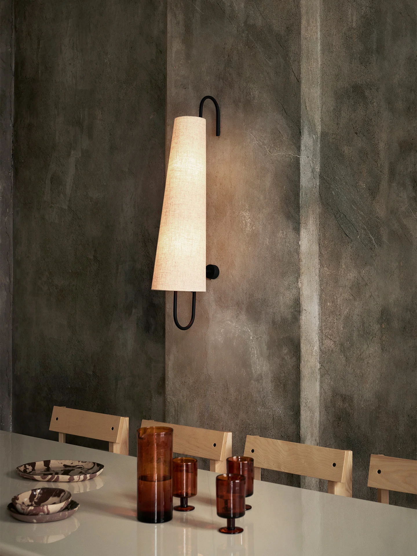 Ancora Wall Lamp - Black/Natural - UL - Image 2
