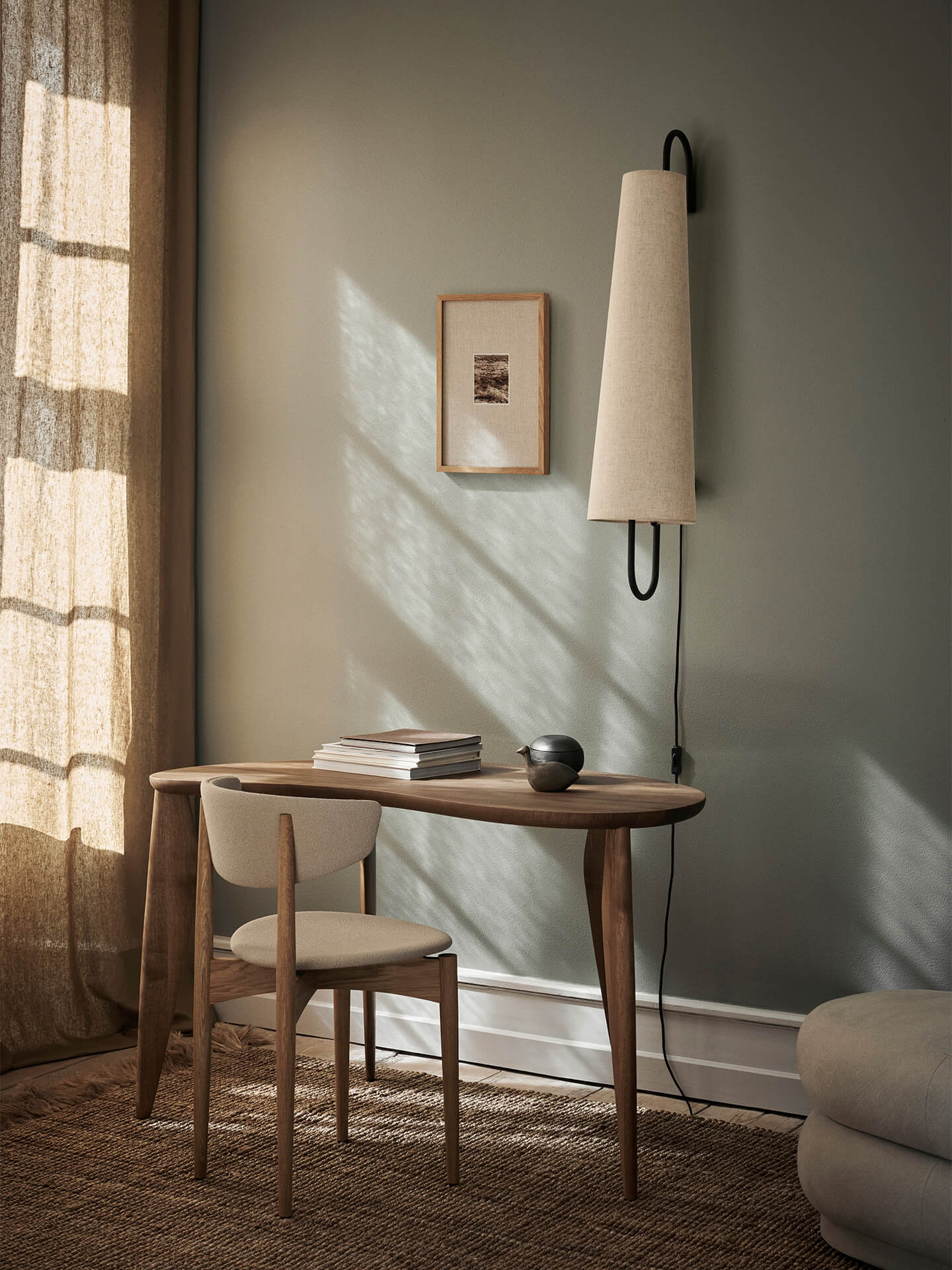 Ancora Wall Lamp - Black/Natural - UL - Image 4