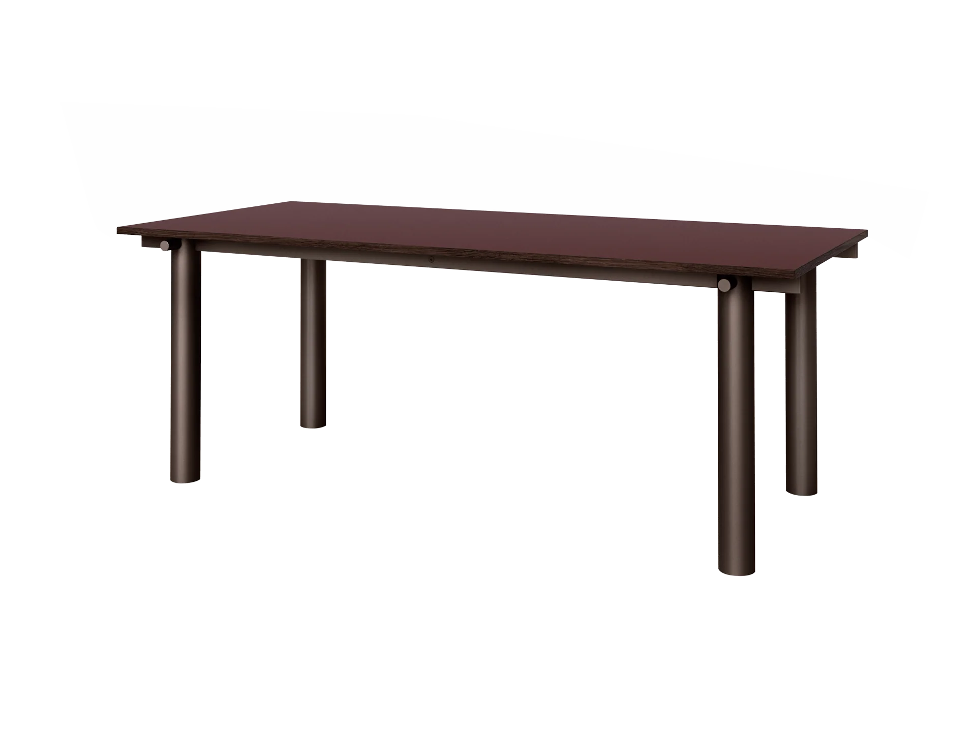 Atura Dining Table - Dark Chocolate/Burgundy Linoleum - Image 3