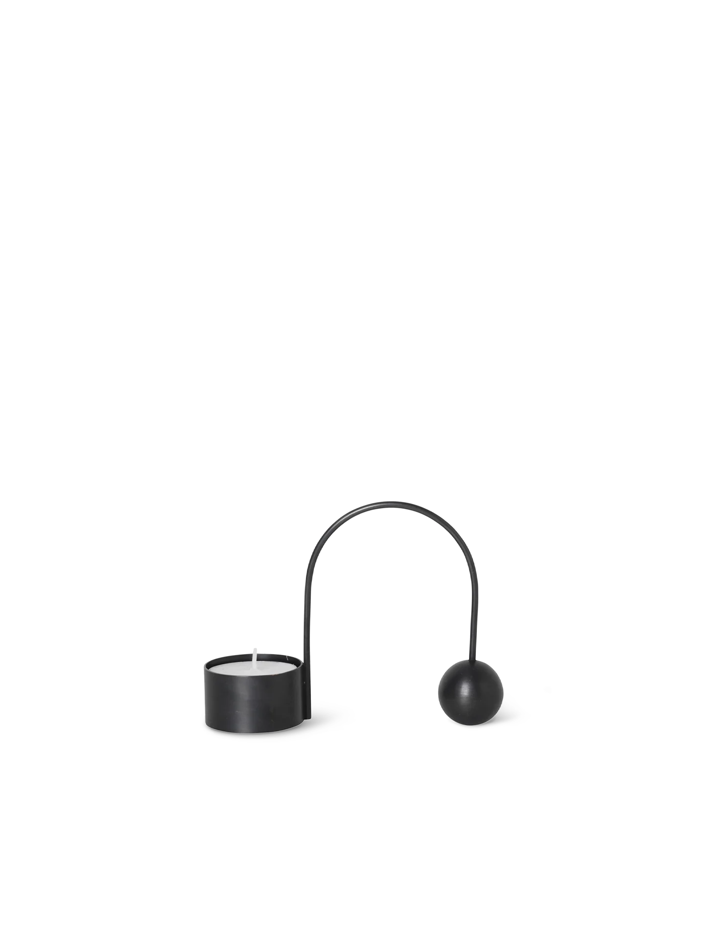 Balance Tealight Holder - Black Brass