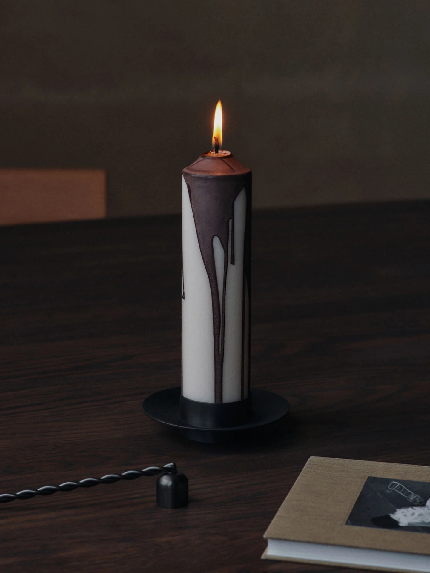 Block Candle Holder - Black Brass - Image 2