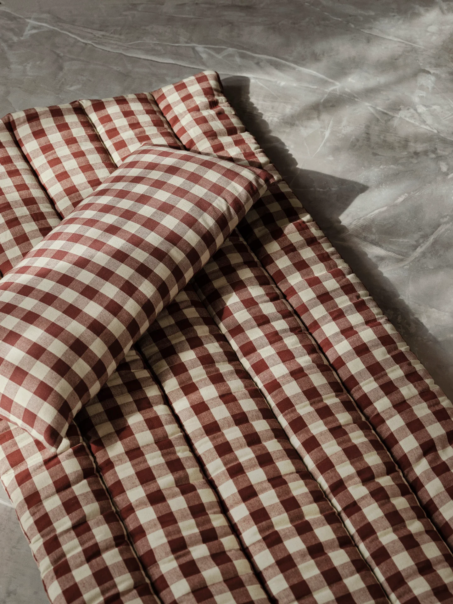 Bothy Check Quilted Mattress - Cinnamon/Grey Green - Image 2