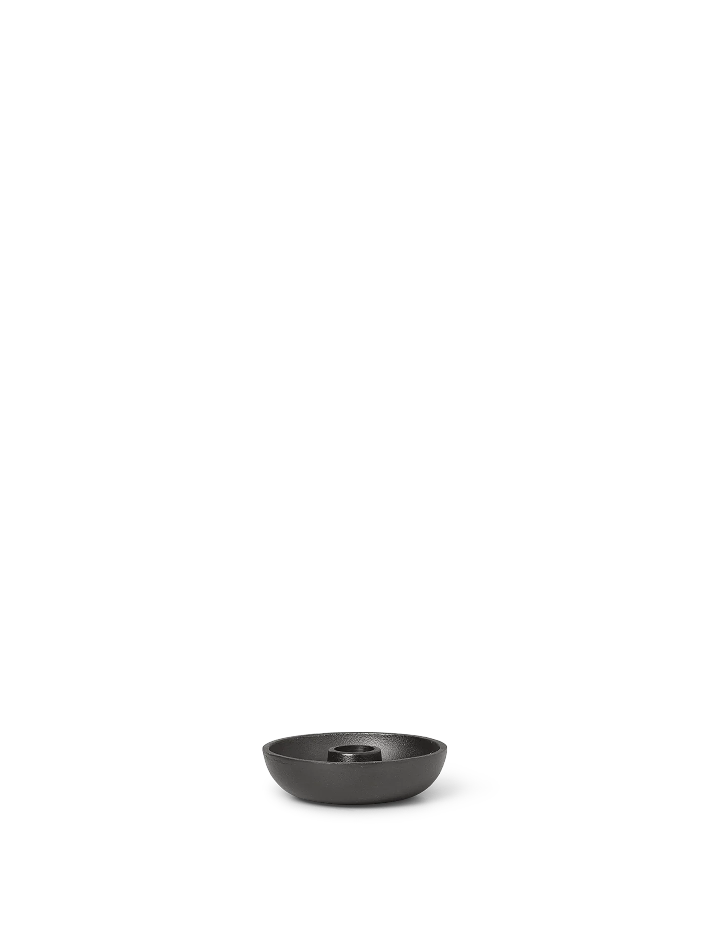 Bowl Candle Holder - Single - Blackened Aluminium