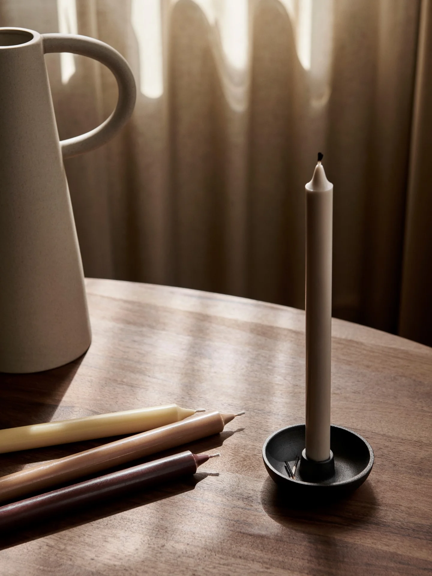 Bowl Candle Holder - Single - Blackened Aluminium - Image 2