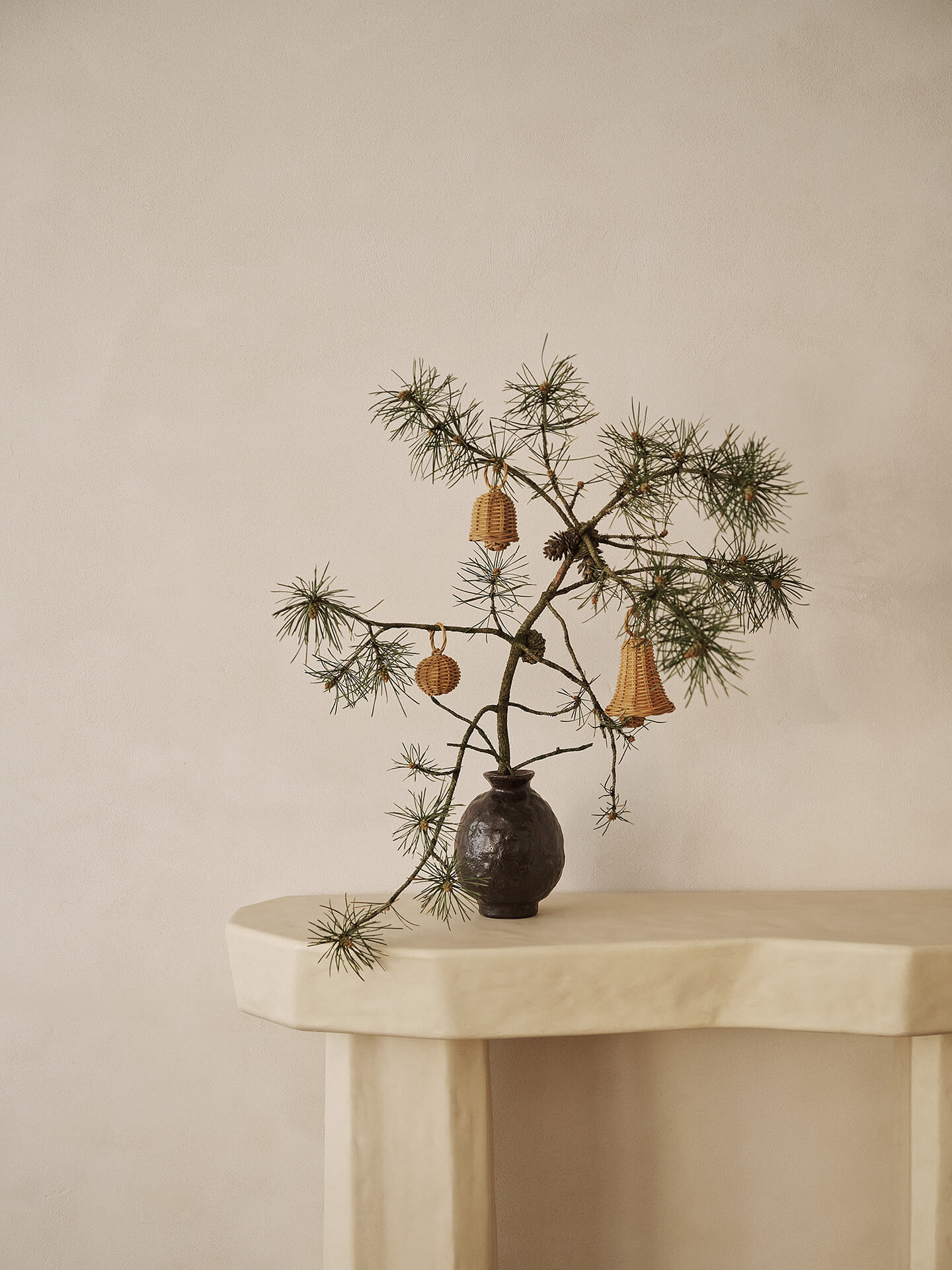 Braided Bell Baubles - Set of 3 - Natural - Image 2