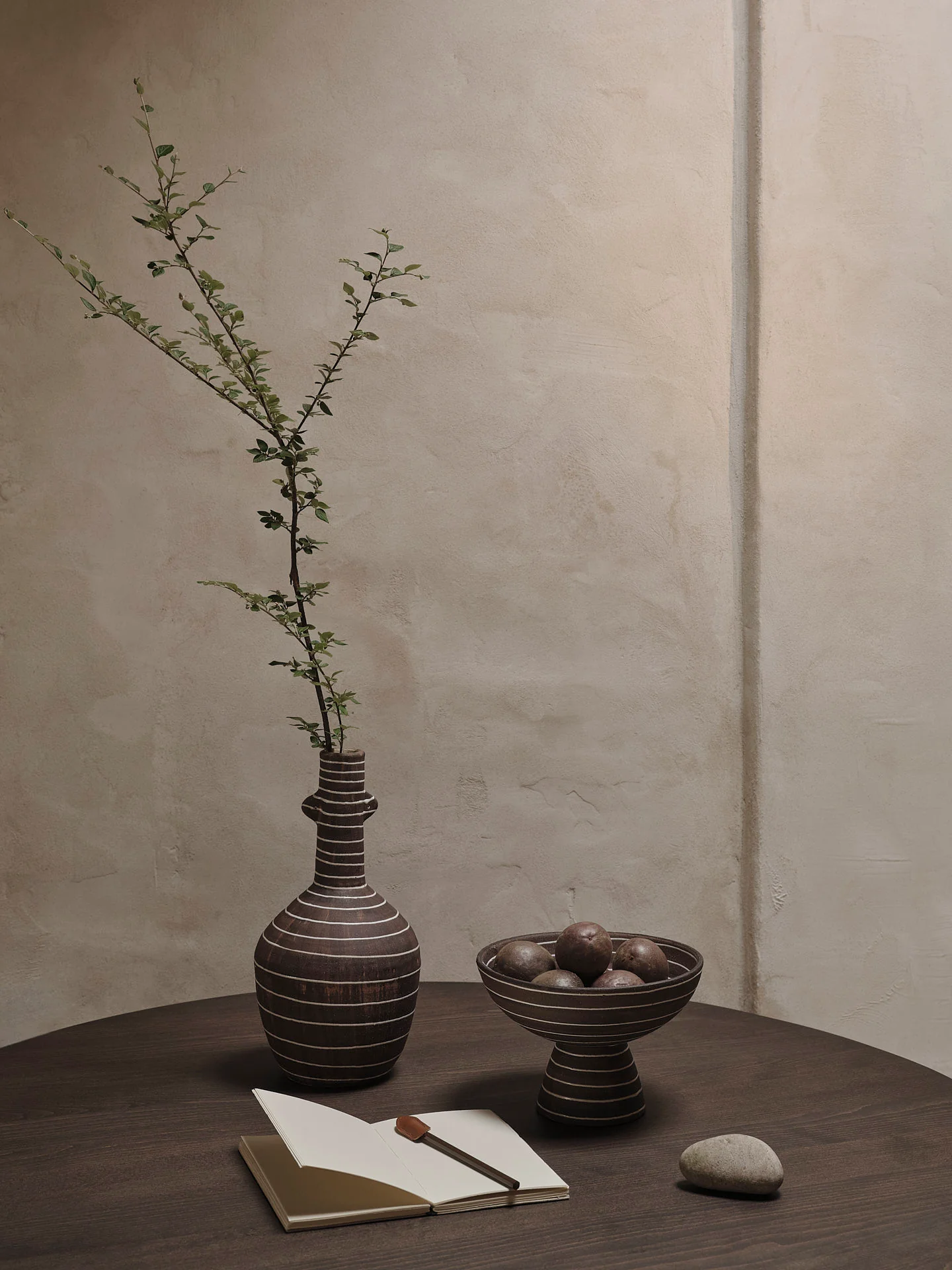 Brura Vase - Coffee/White - Image 2