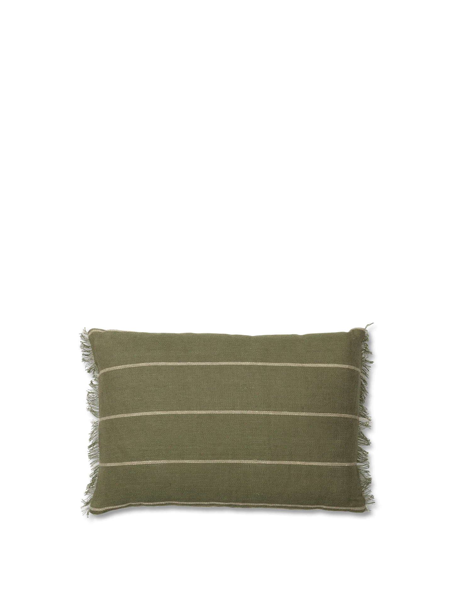 Calm Cushion - Rectangular - Olive/Off-White