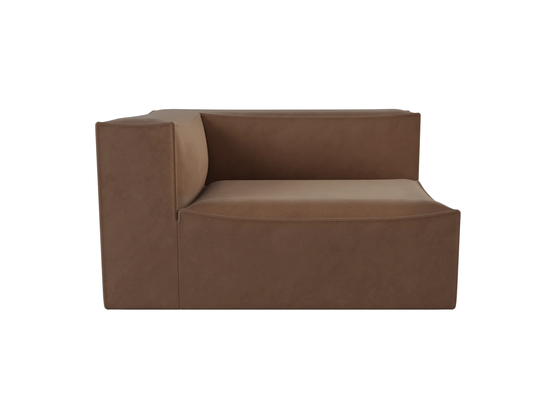 Catena Sofa Armrest Left L400 - Rich Velvet - Soft Brown - US