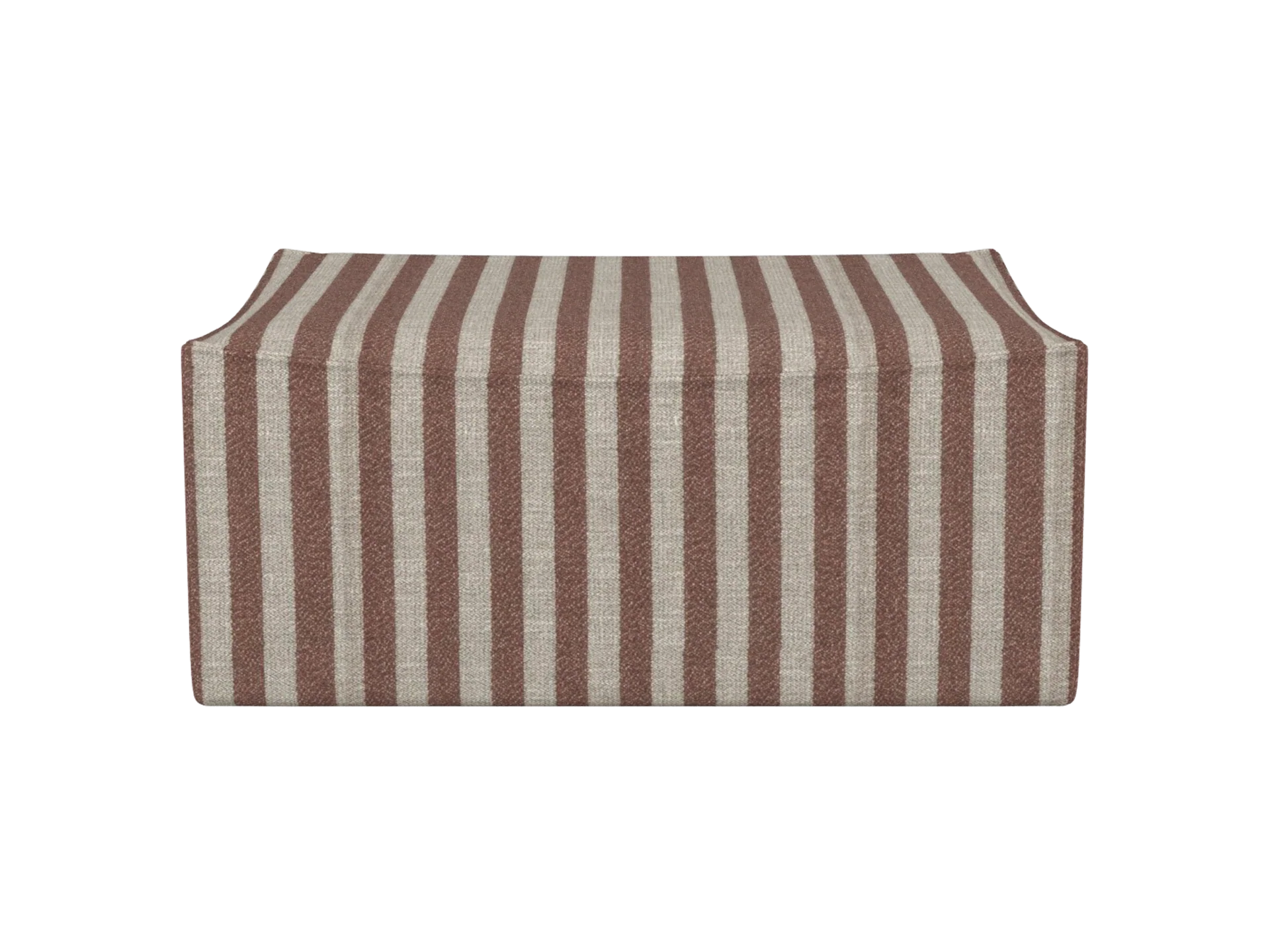 Catena Pouf Rectangular S501 - Louisiana - Sand/Chocolate - US
