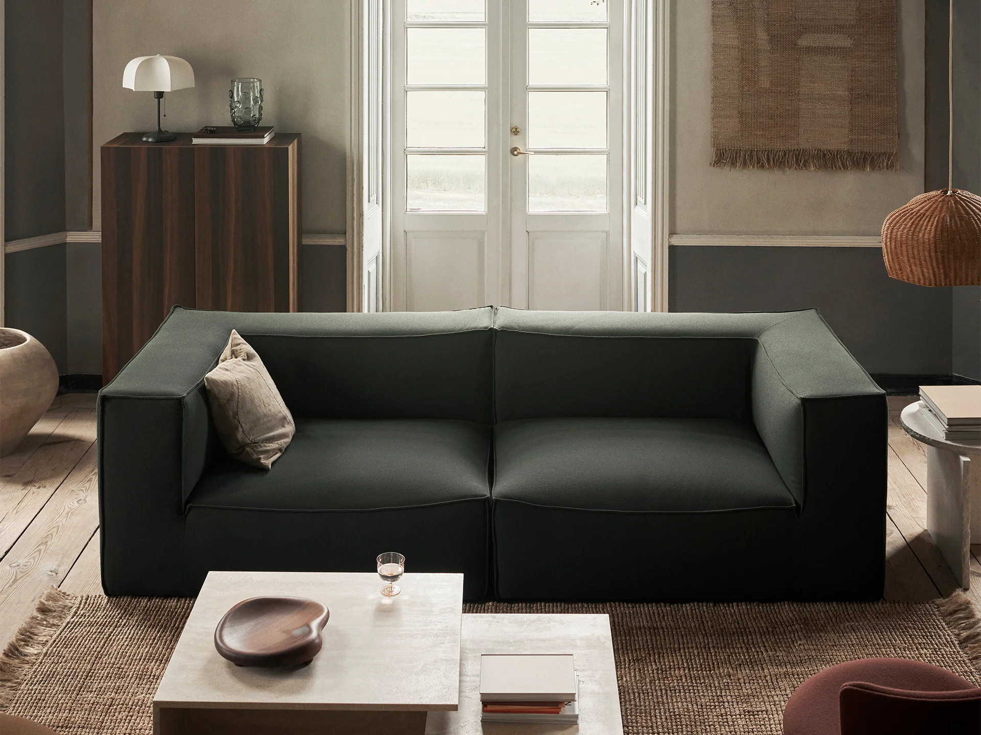 Catena Sofa Armrest Right L401 - Grain - Dark Green - US - Image 2