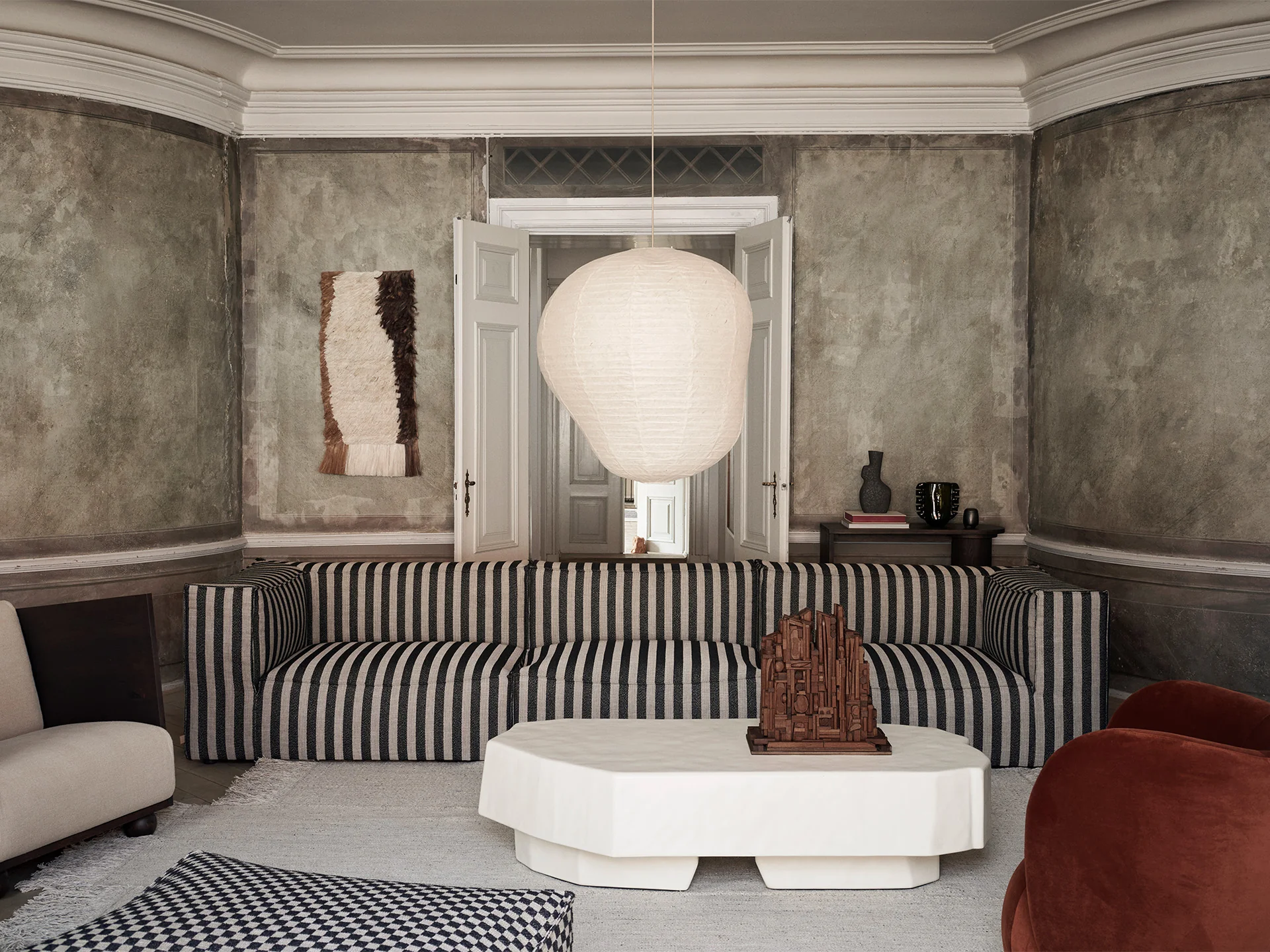 Catena Sofa Center L100 - Louisiana - Sand/Black - US - Image 2