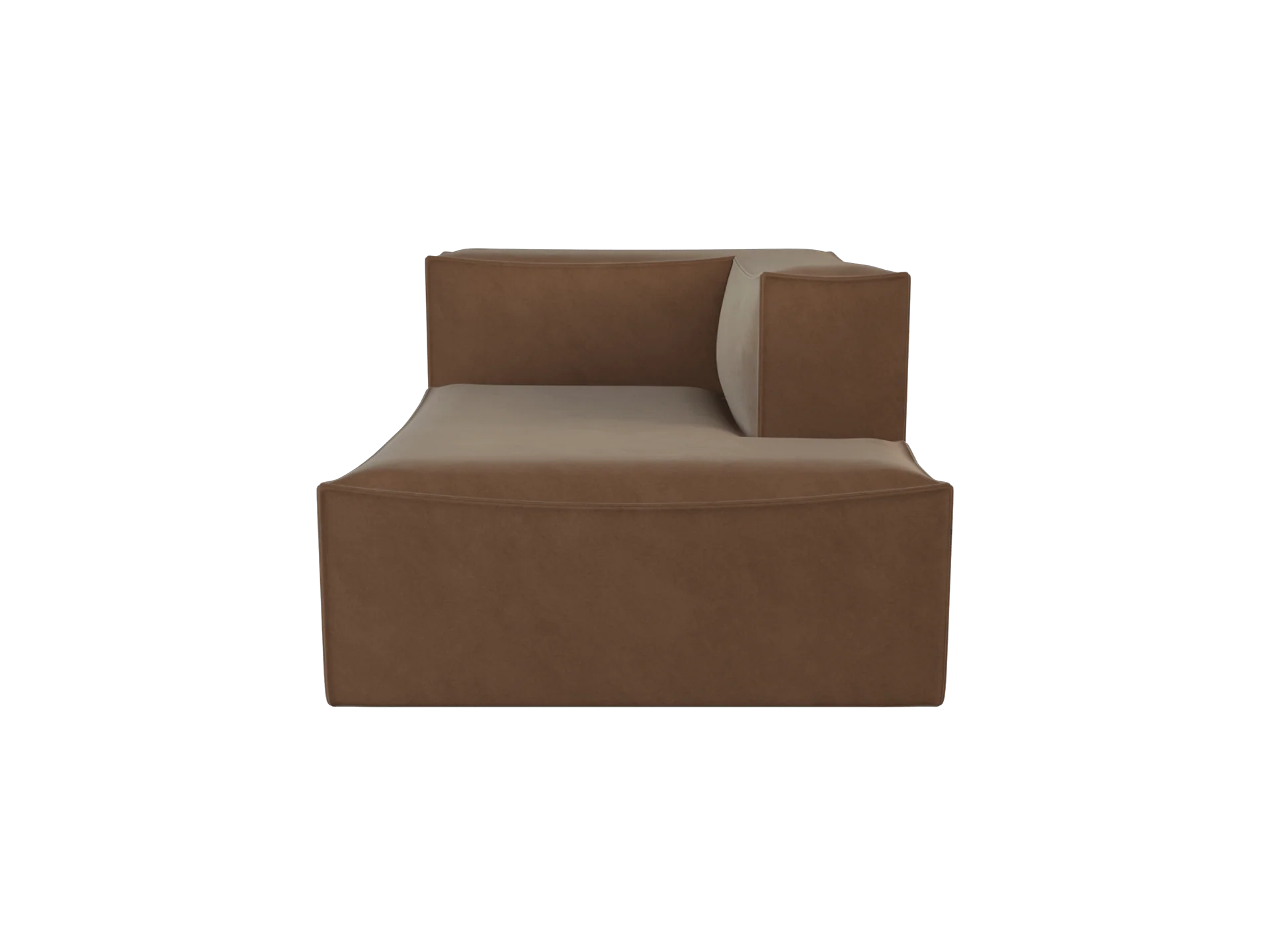 Catena Sofa Chaise Longue Right L601 - Rich Velvet - Soft Brown - US