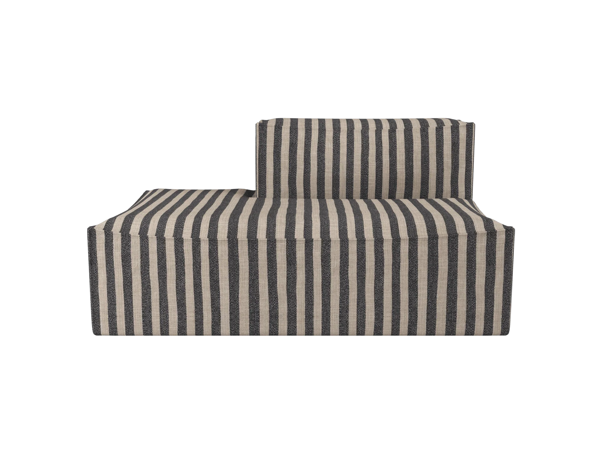 Catena Sofa Open End Left S300 - Louisiana - Sand/Black - US