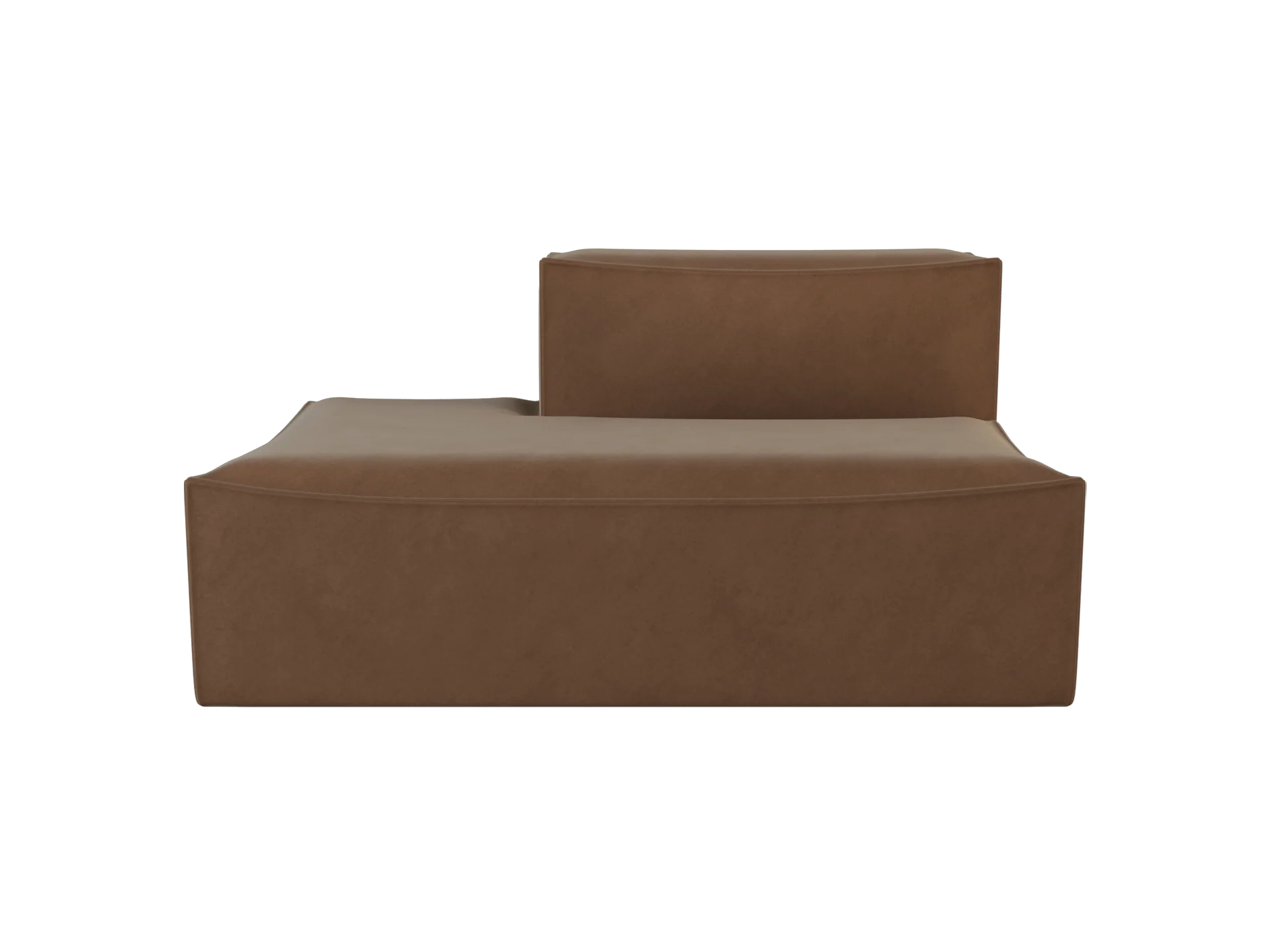 Catena Sofa Open End Left S300 - Rich Velvet - Soft Brown - US