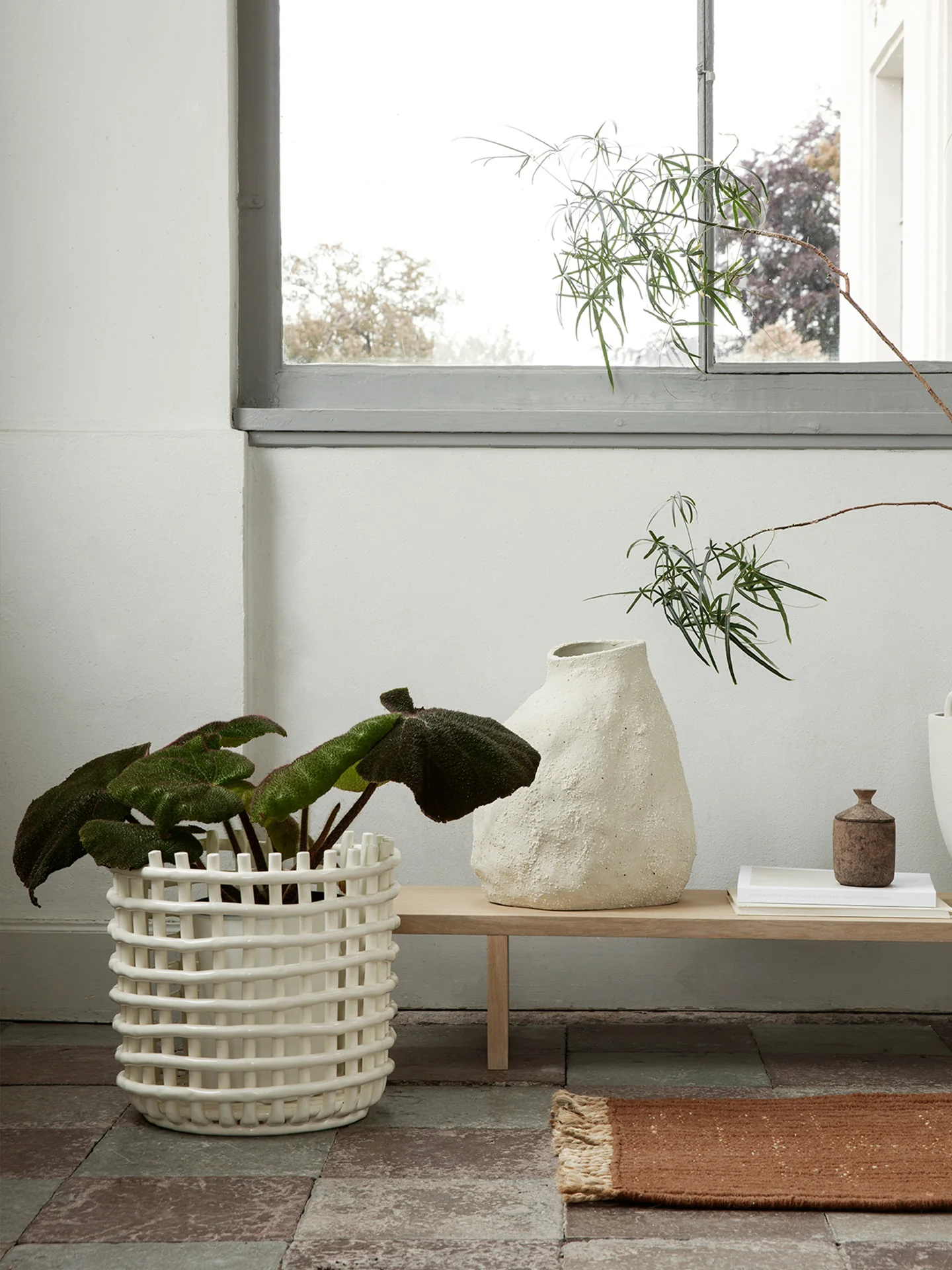 Ceramic Basket - XL - Off-White - Image 2