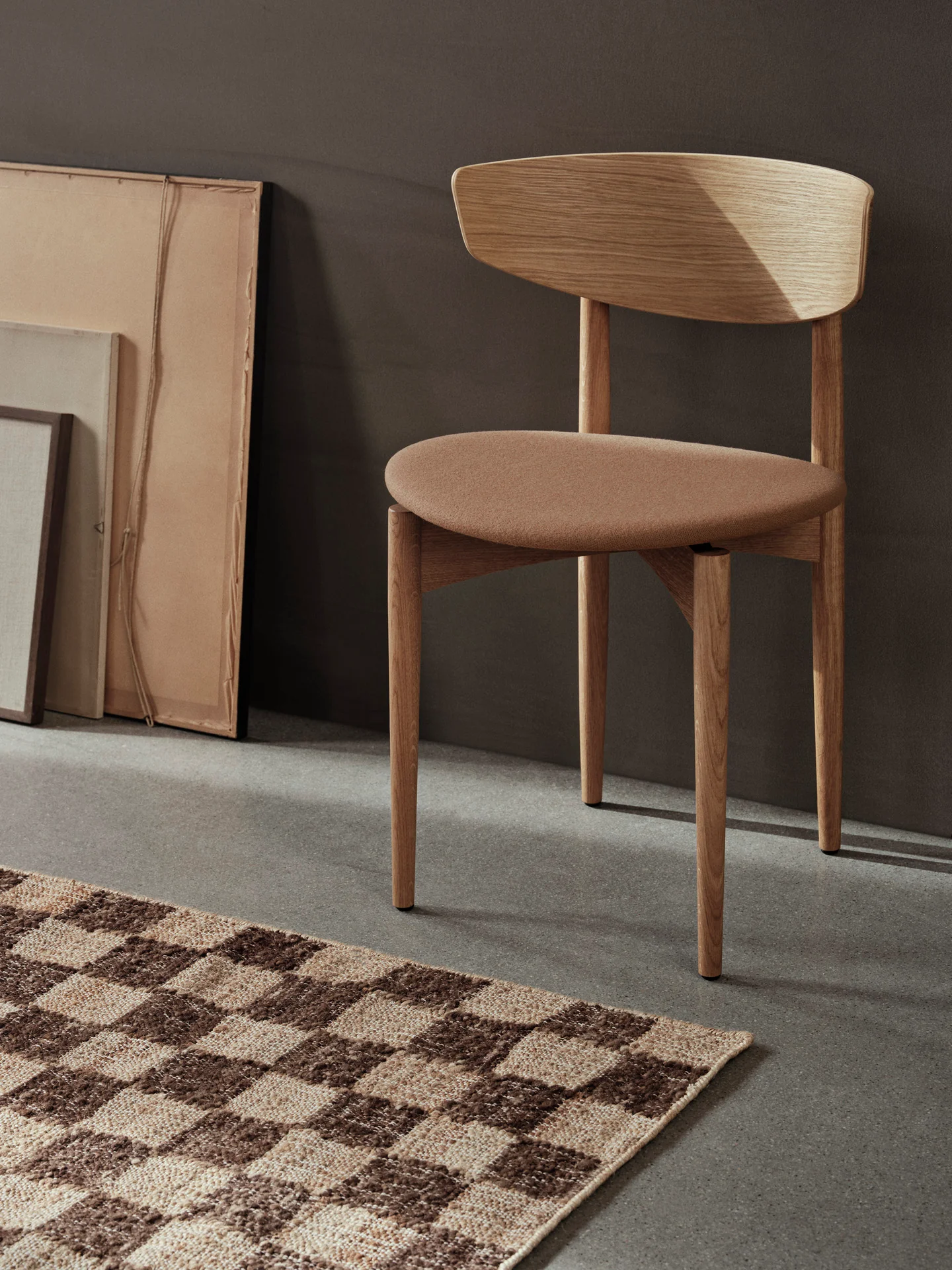 Check Wool Jute Runner - Coffee/Natural - Image 3