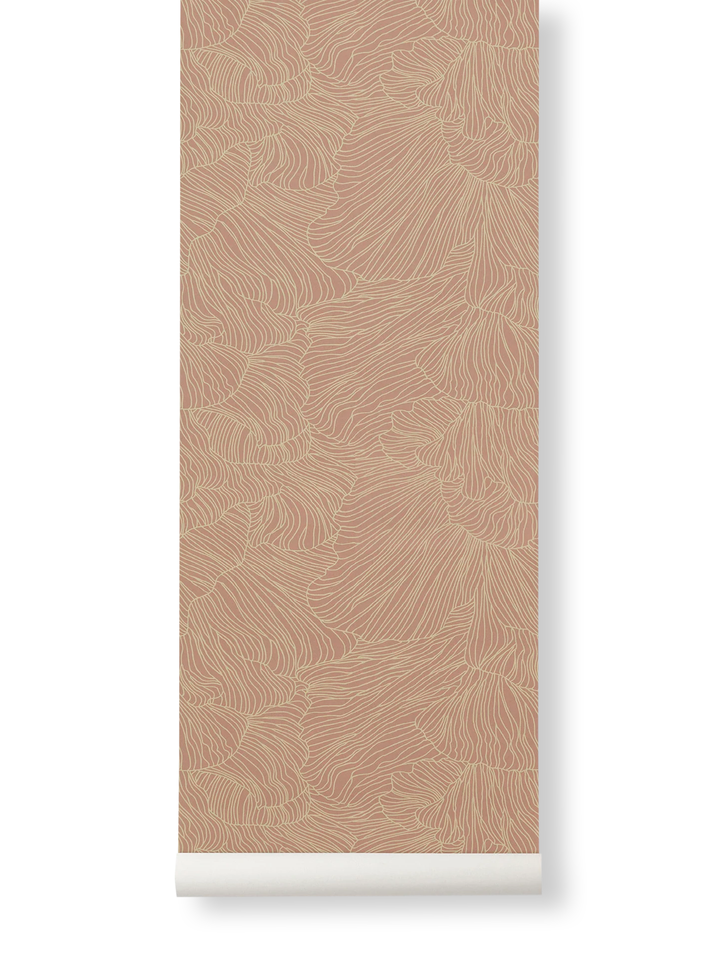 Coral Wallpaper - Dusty Rose/Beige