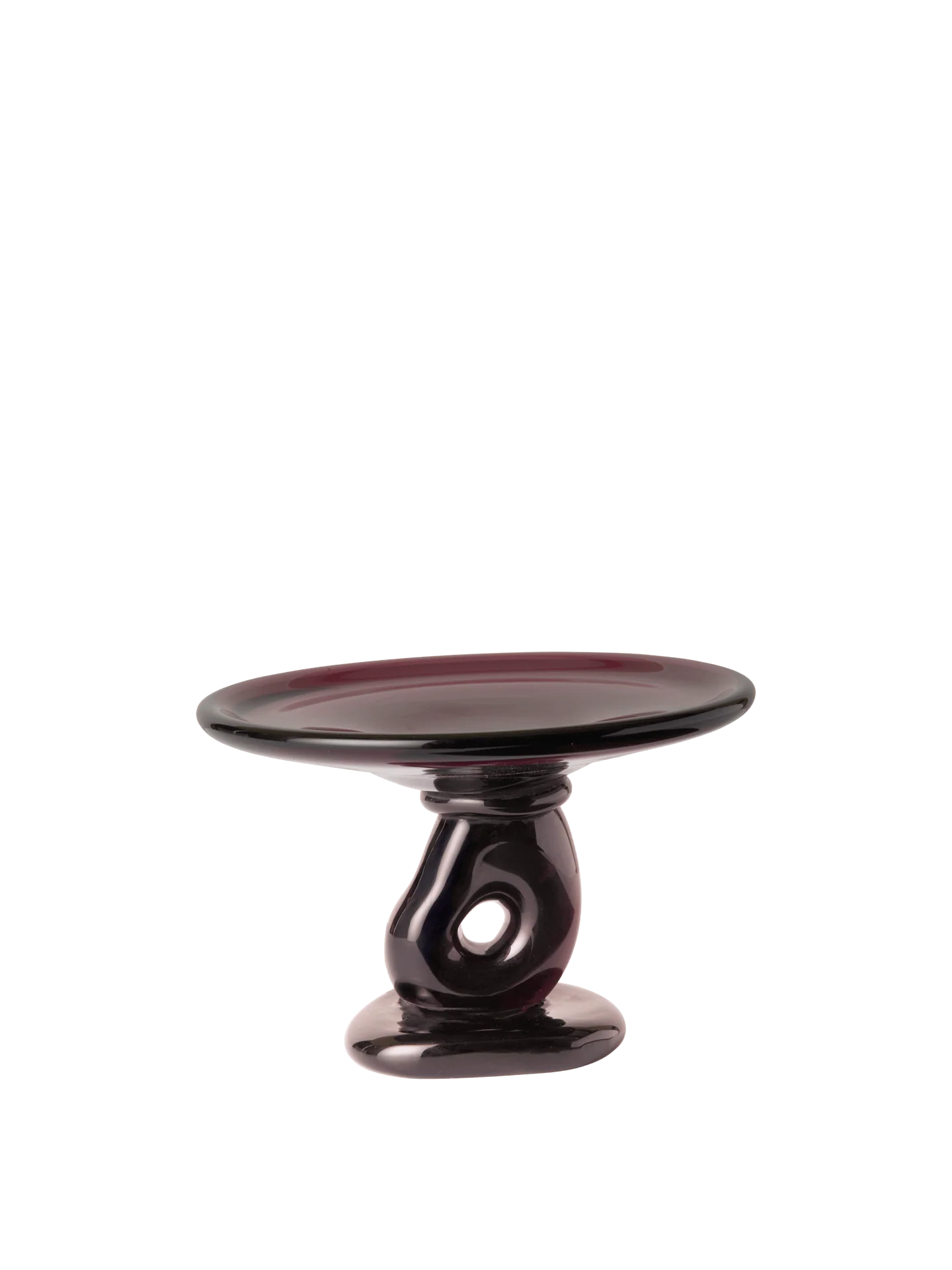 Damo Glass Centrepiece - Small - Dark Grape