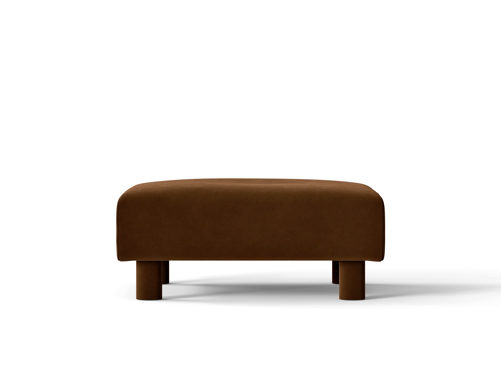 Dase Ottoman - Rich Velvet - Soft Brown - US