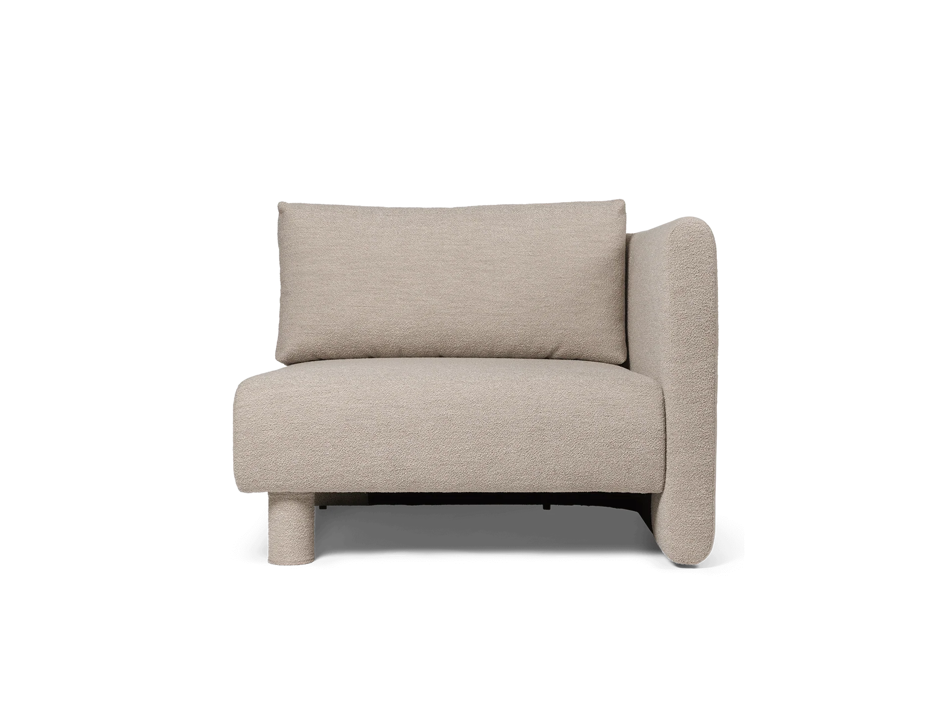 Dase Sofa Armrest Right - Soft Bouclé - Natural - US