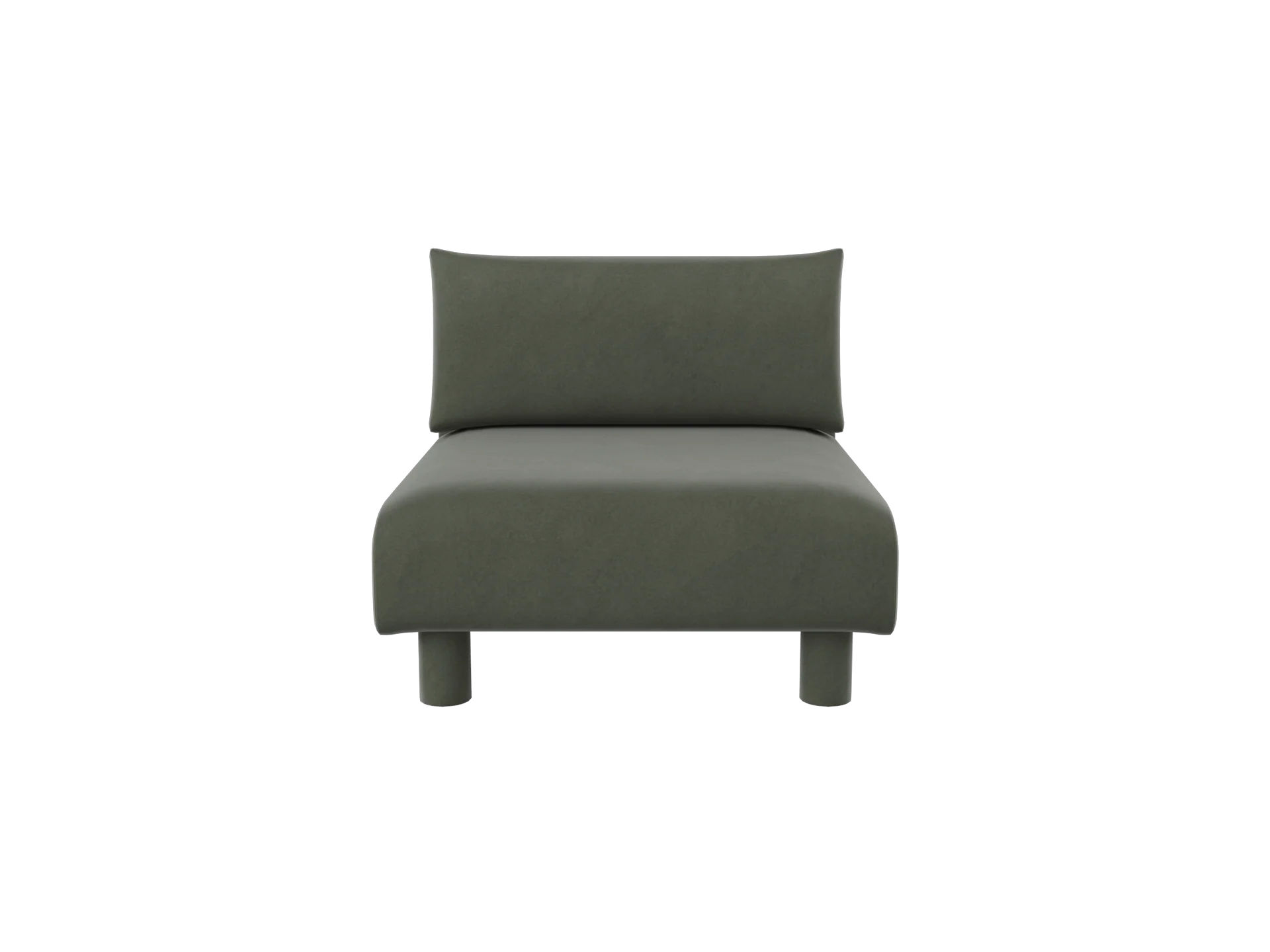 Dase Sofa Center - Rich Velvet - Pine - US