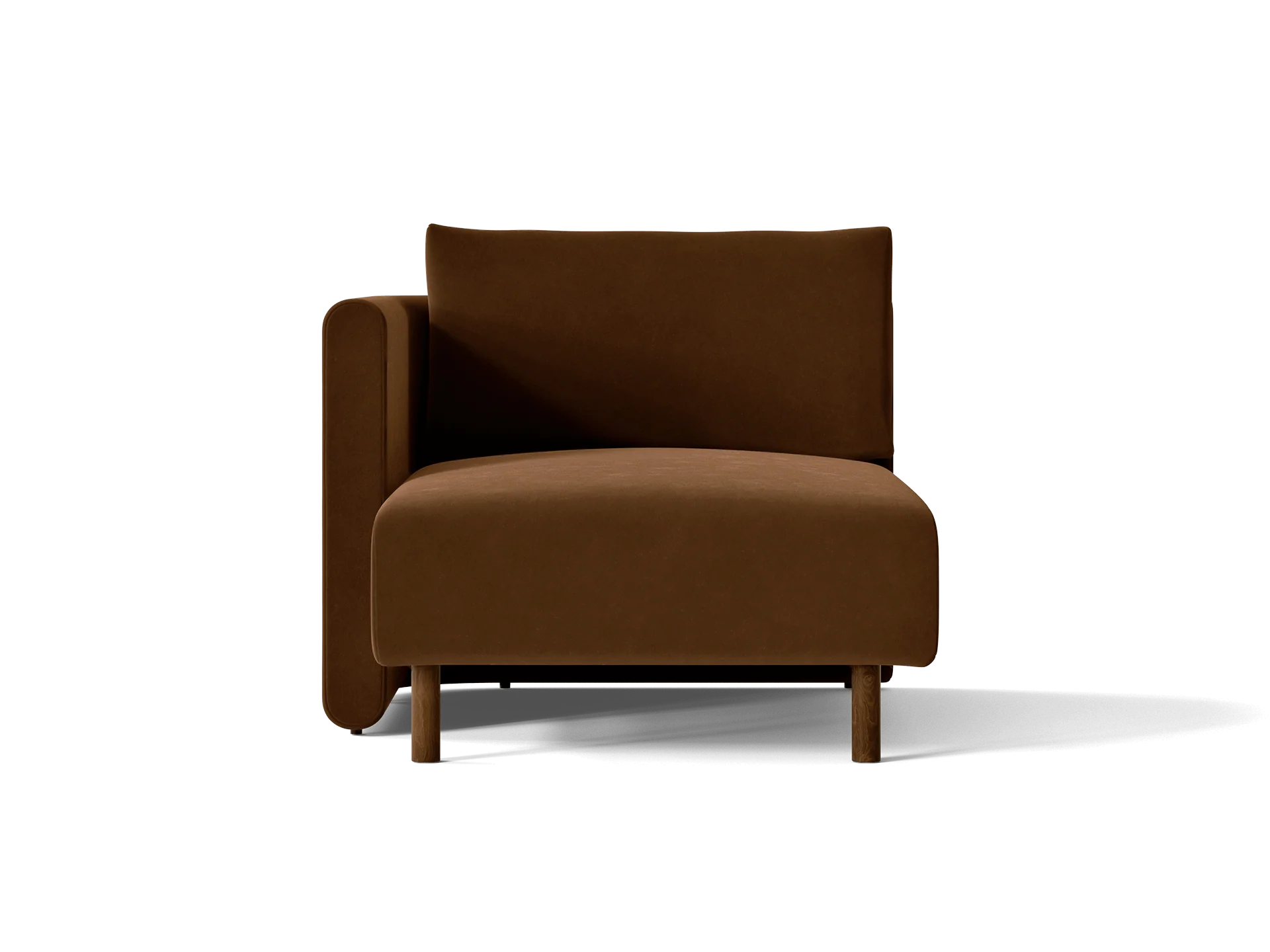 Dase Sofa Chaise Longue Left - Rich Velvet - Soft Brown - US - Image 2