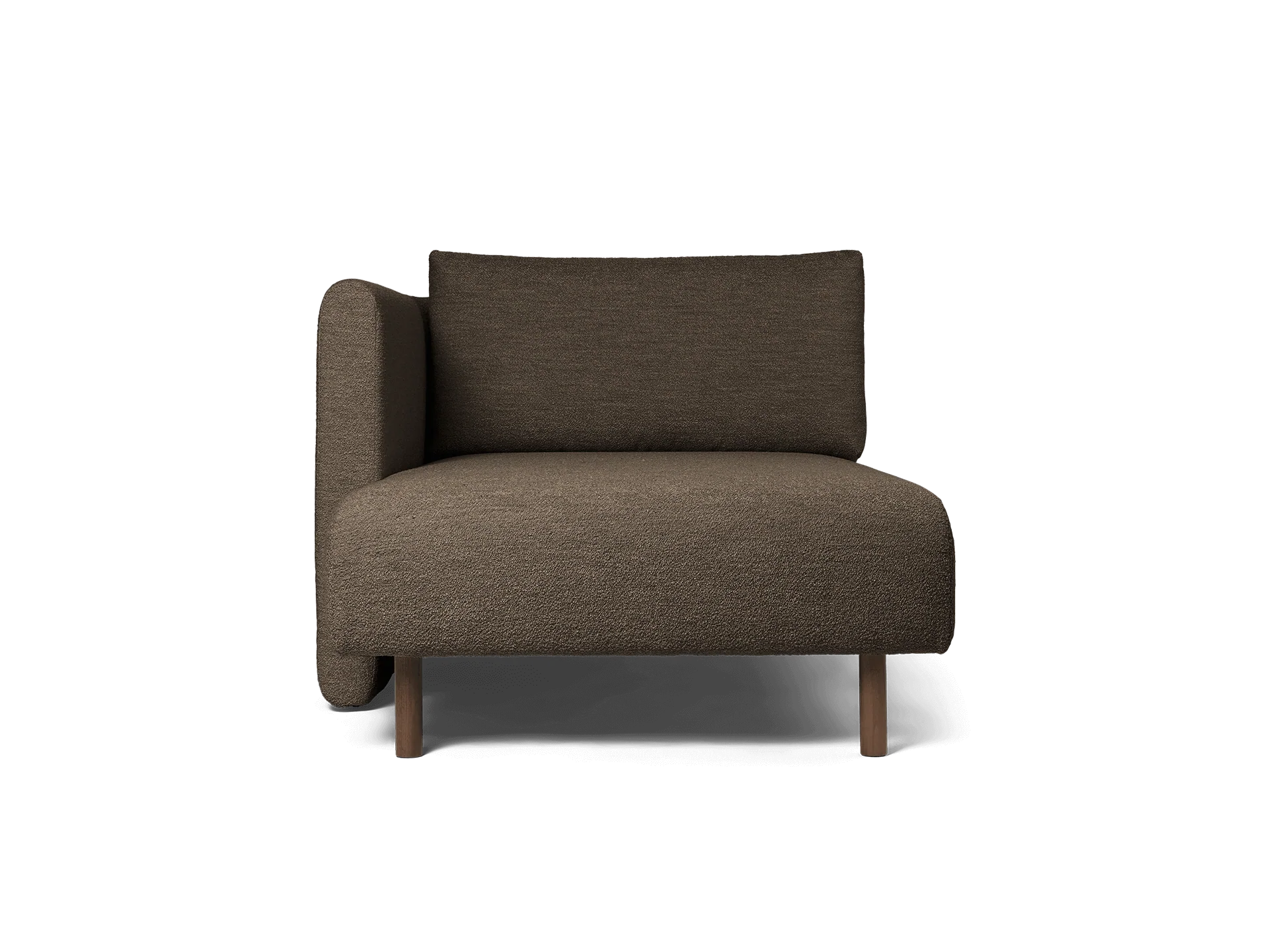 Dase Sofa Chaise Longue Left - Soft Bouclé - Dark Brown - US - Image 2