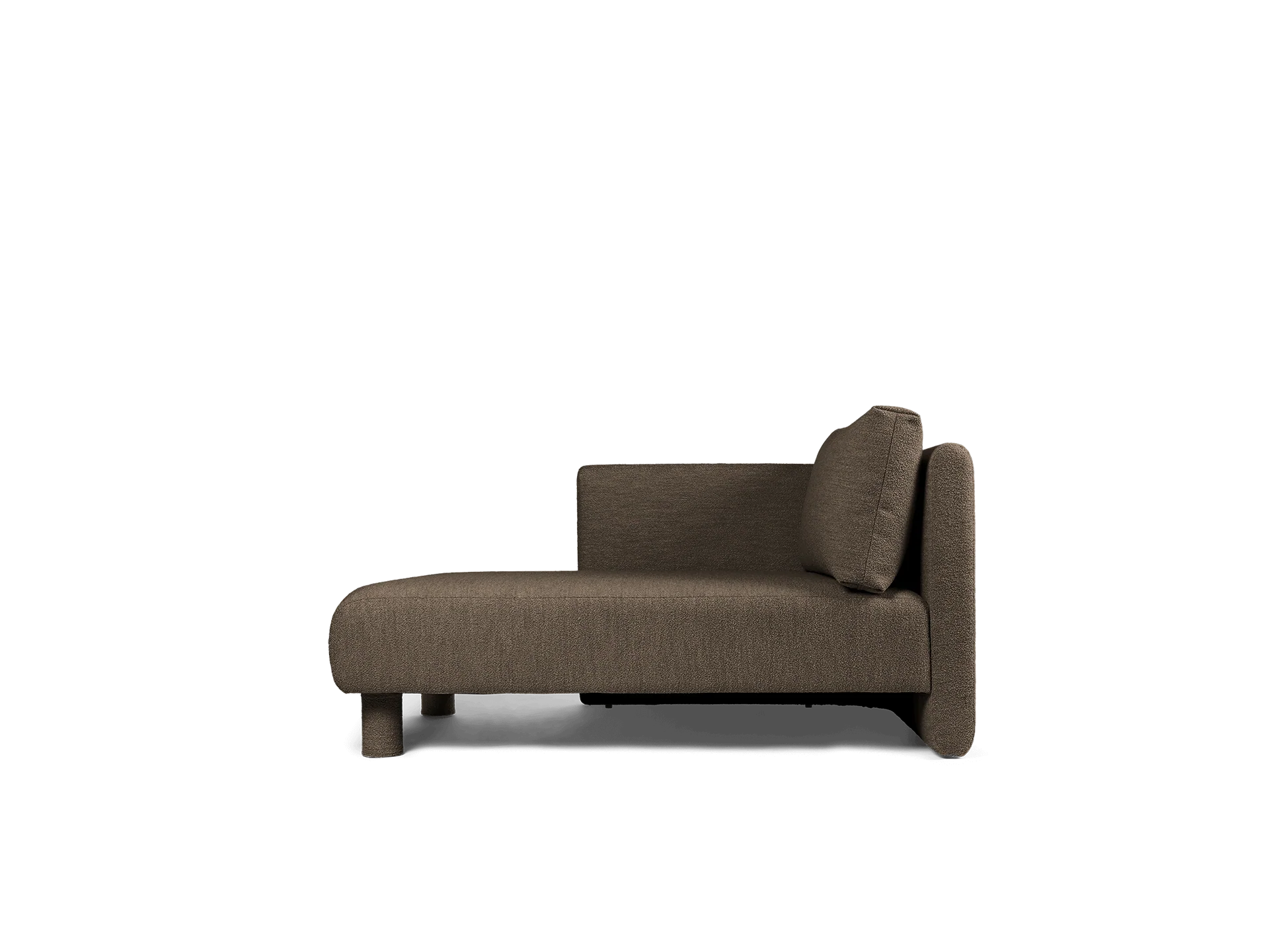 Dase Sofa Chaise Longue Left - Soft Bouclé - Dark Brown - US - Image 3