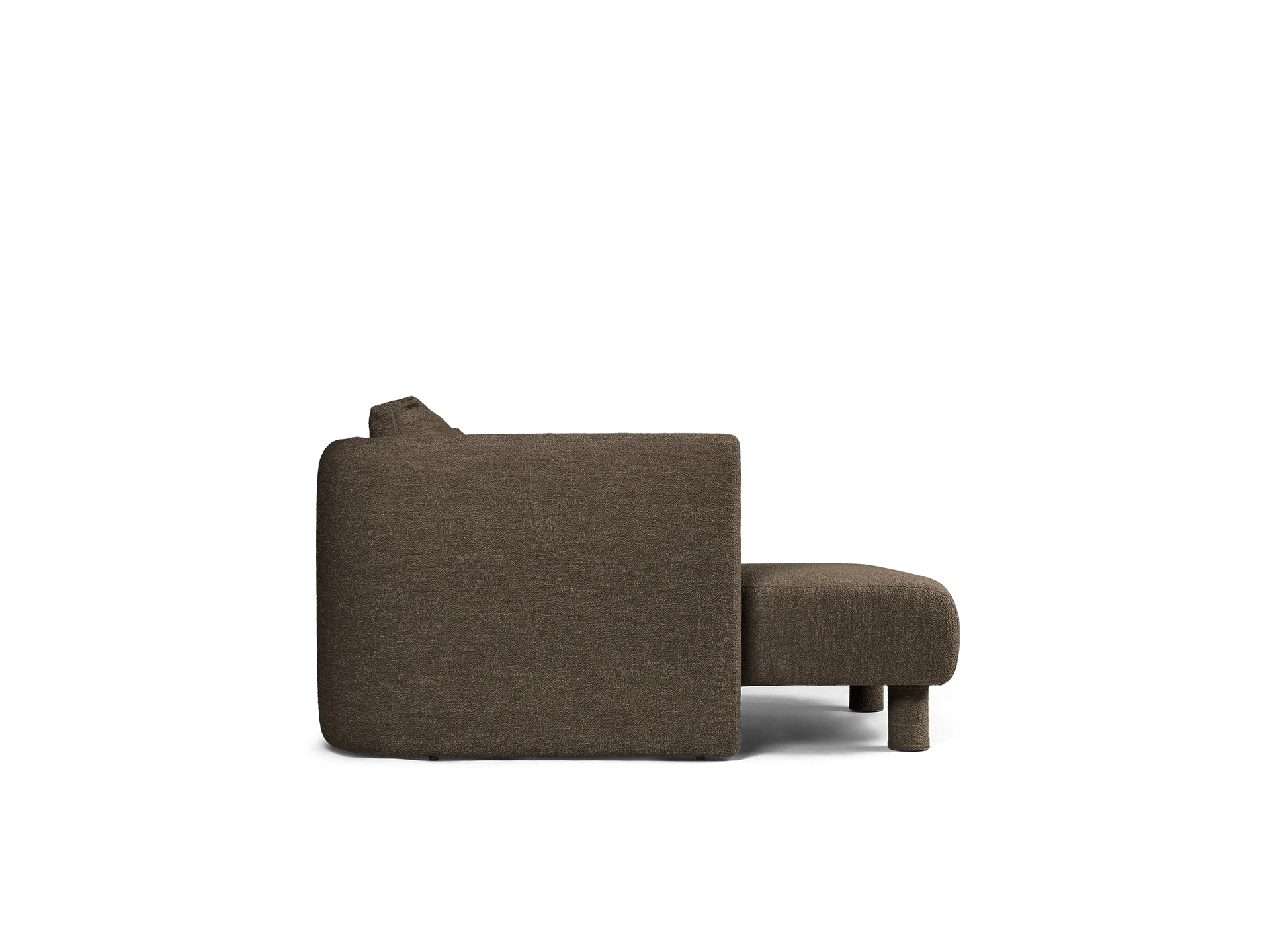 Dase Sofa Chaise Longue Left - Soft Bouclé - Dark Brown - US - Image 4