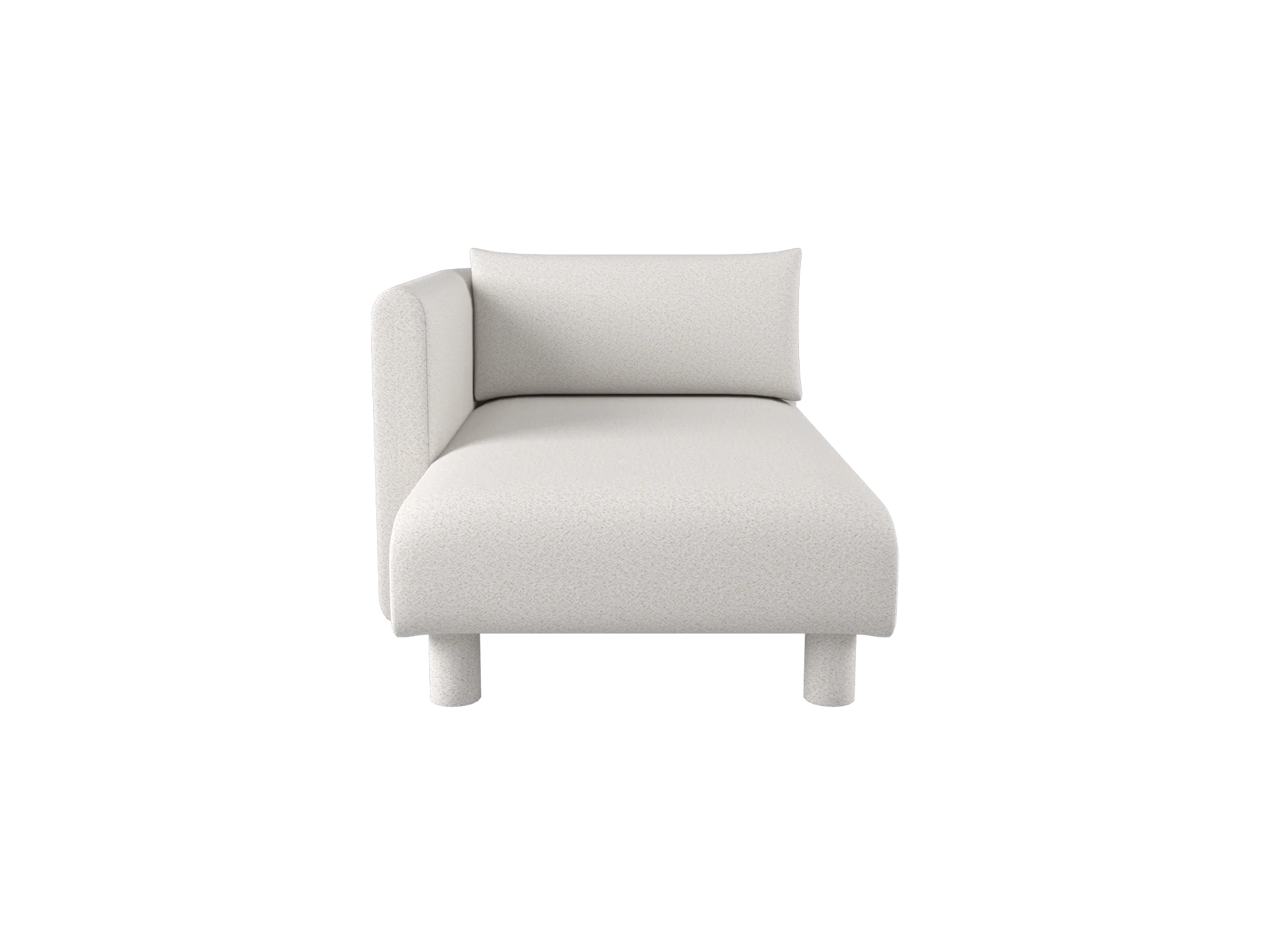 Dase Sofa Chaise Longue Left - Soft Bouclé - Off-white/Sand - US