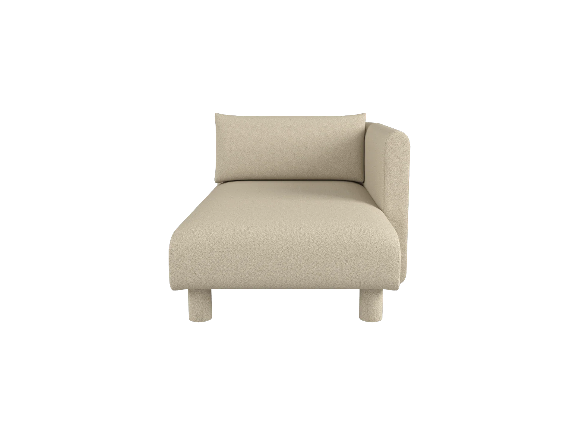 Dase Sofa Chaise Longue Right - Grain - Cashmere - US