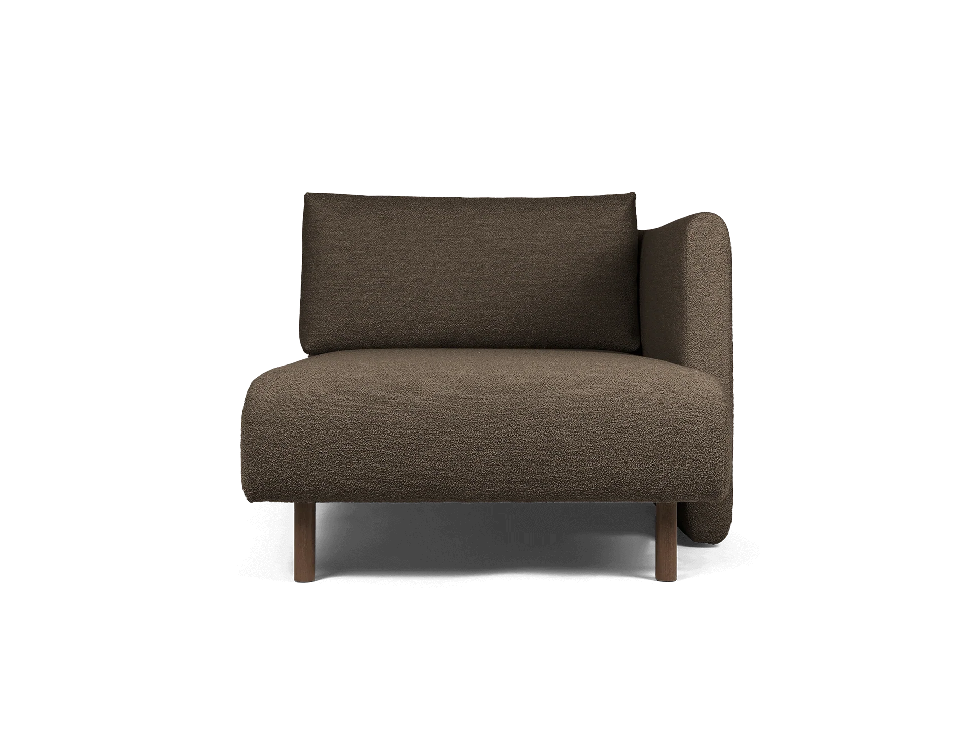 Dase Sofa Chaise Longue Right - Soft Bouclé - Dark Brown - US - Image 2