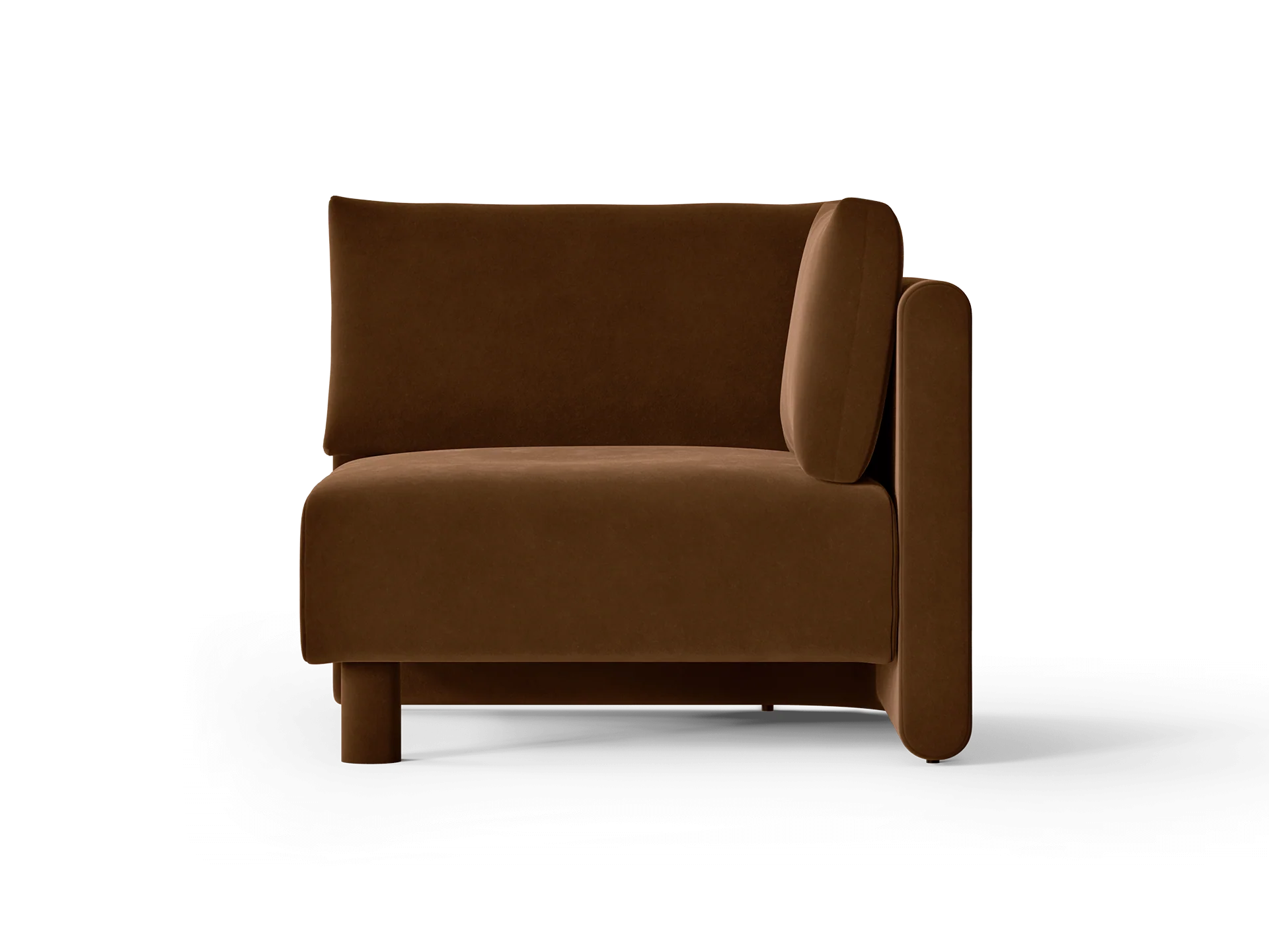 Dase Sofa Corner - Rich Velvet - Soft Brown - US