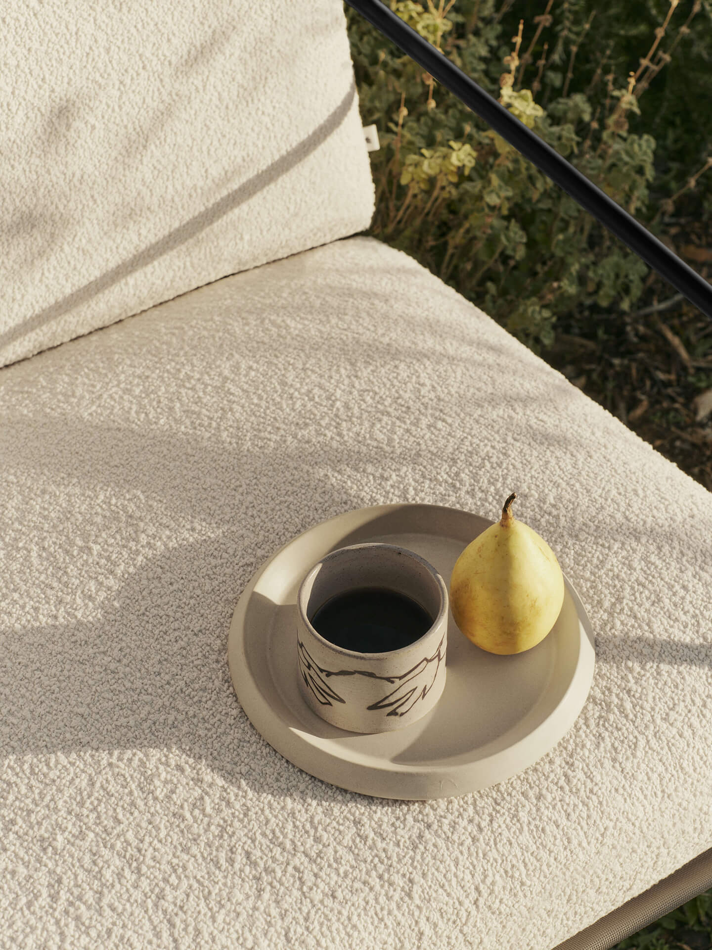 Desert 1-seater - Black - Pure Bouclé - Off-White - Image 2