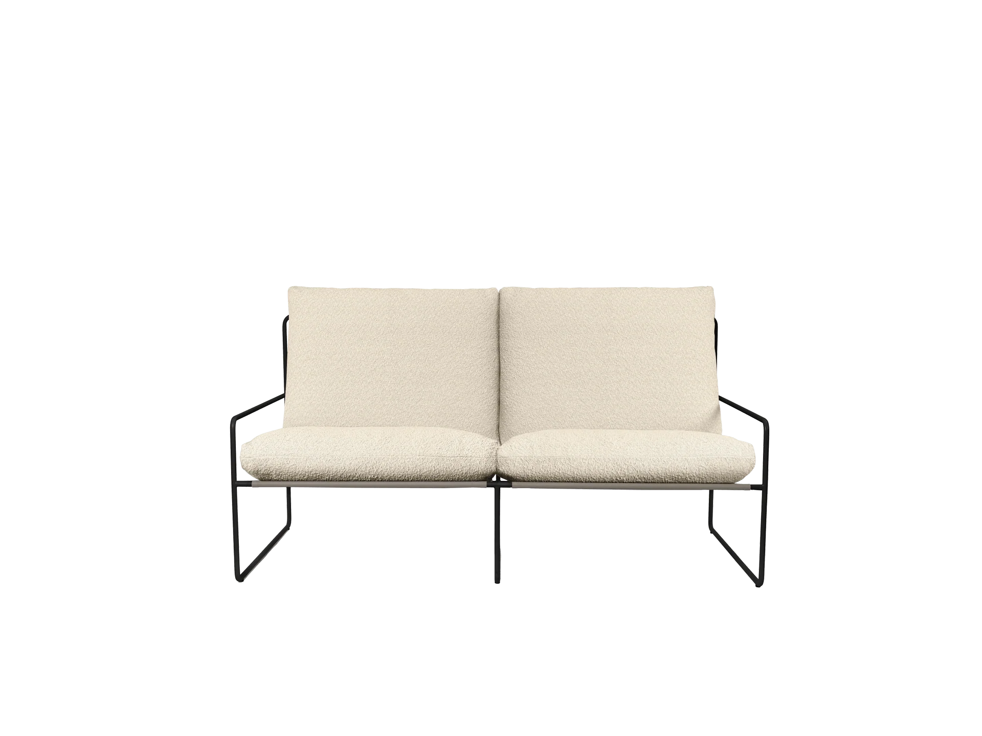Desert 2-seater - Black - Pure Bouclé - Off-White