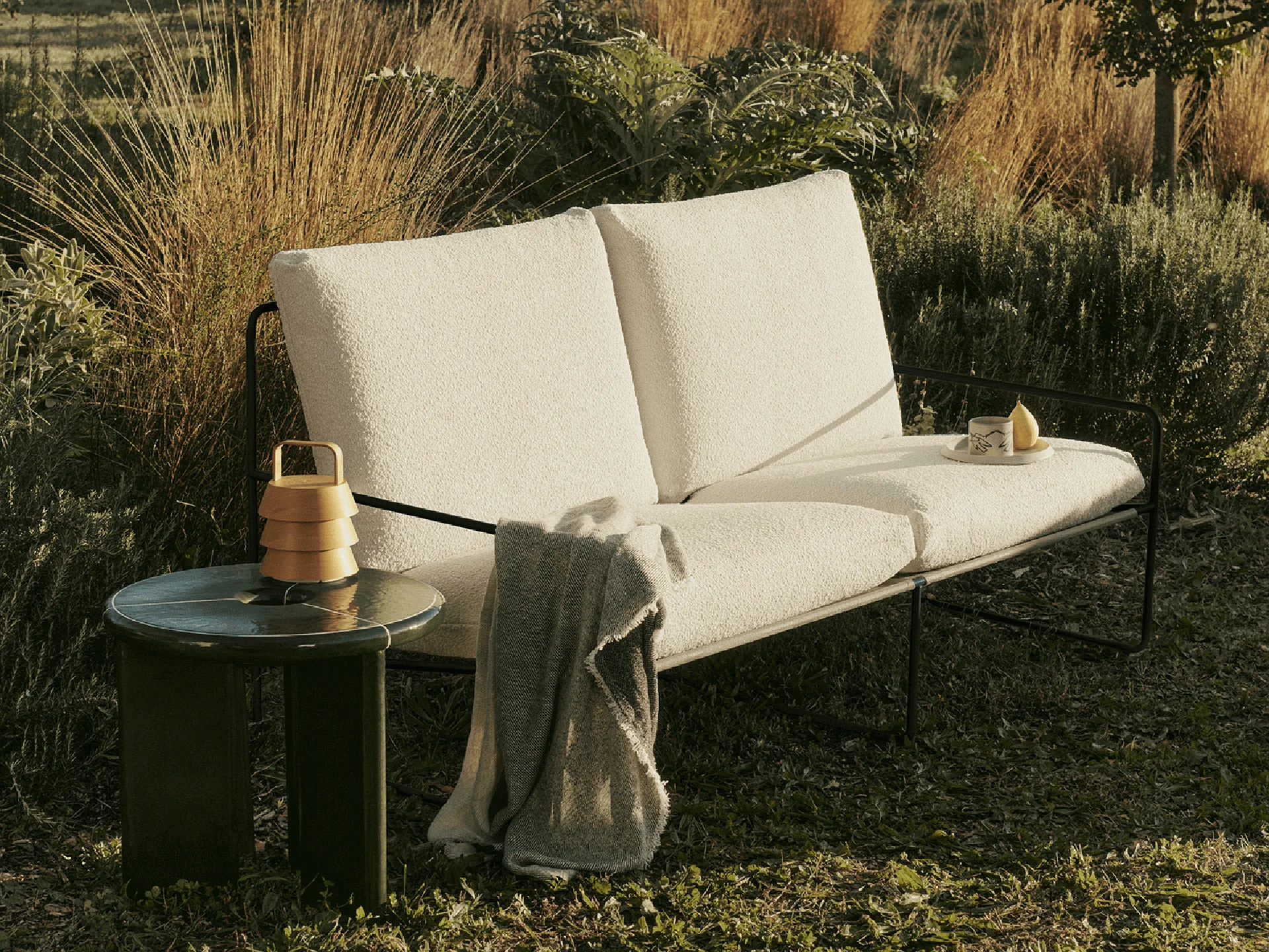 Desert 2-seater - Black - Pure Bouclé - Off-White - Image 2