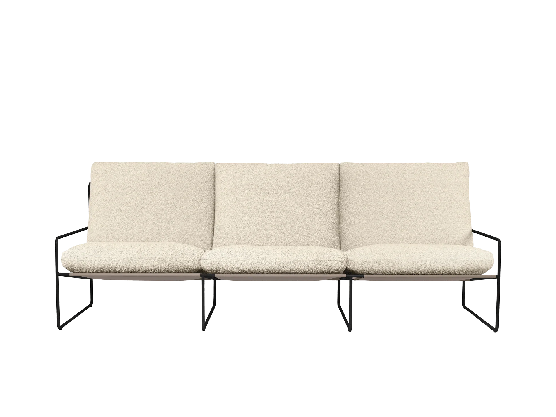 Desert 3-seater - Black - Pure Bouclé - Off-White