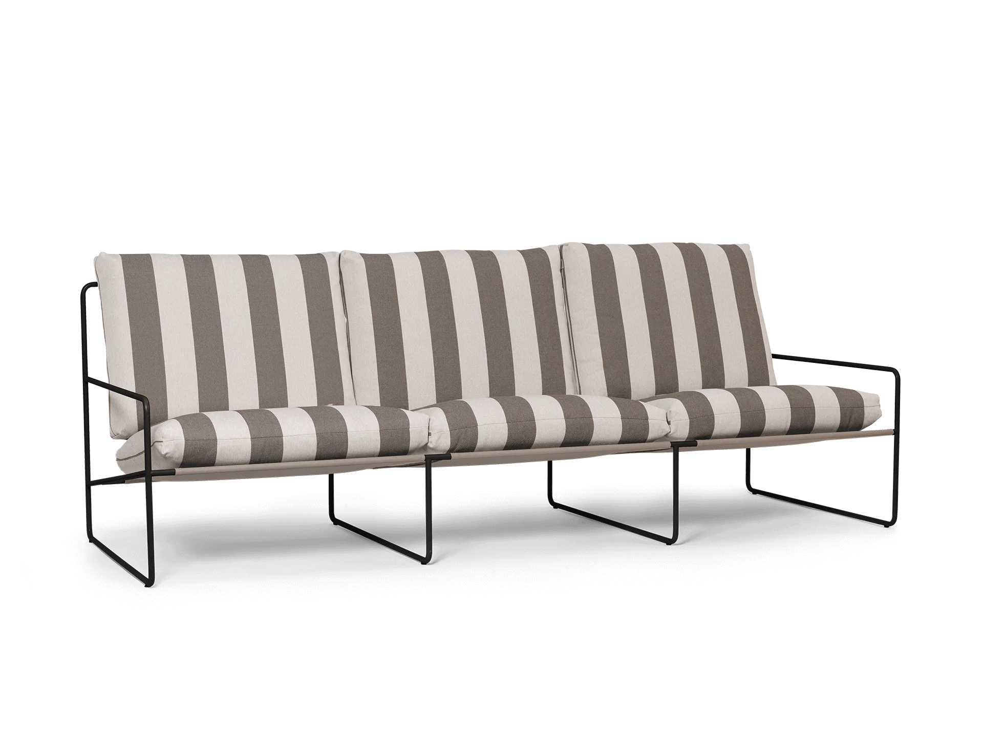 Desert 3-seater - Black - Stripe - Chocolate - Image 2