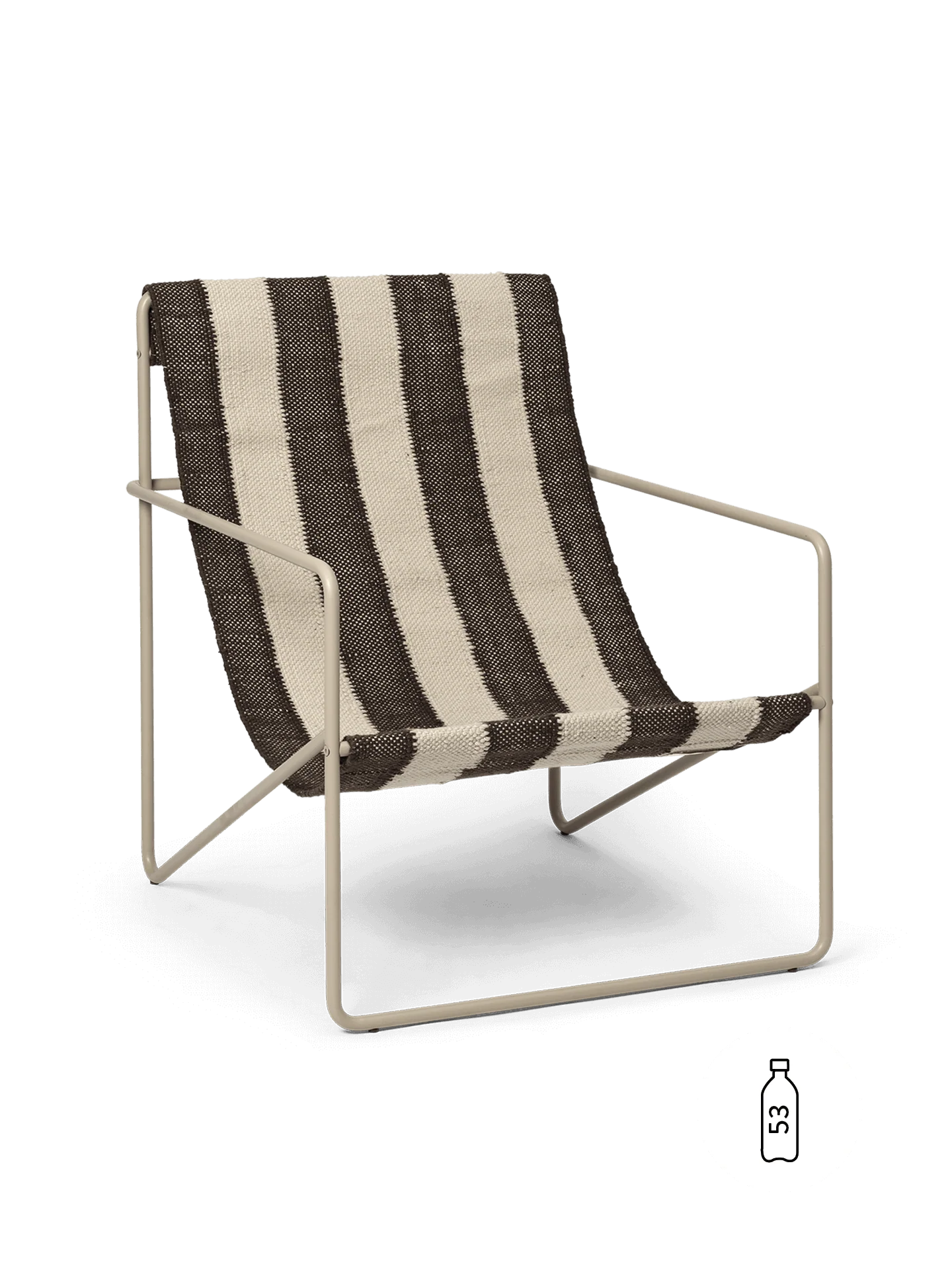 Desert Lounge Chair - Cashmere - Off-White/Chocolate