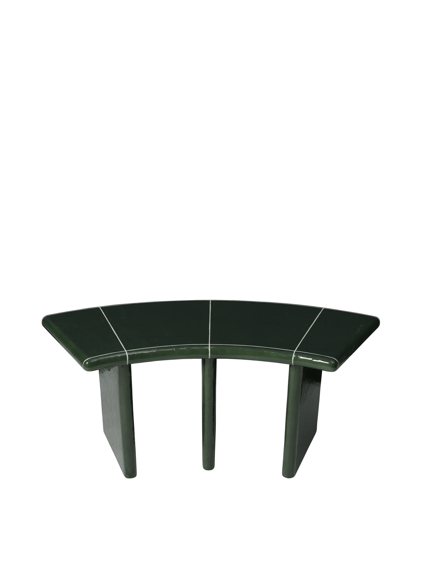 Deya Curved Bench - 110 - Dark Green - Image 4