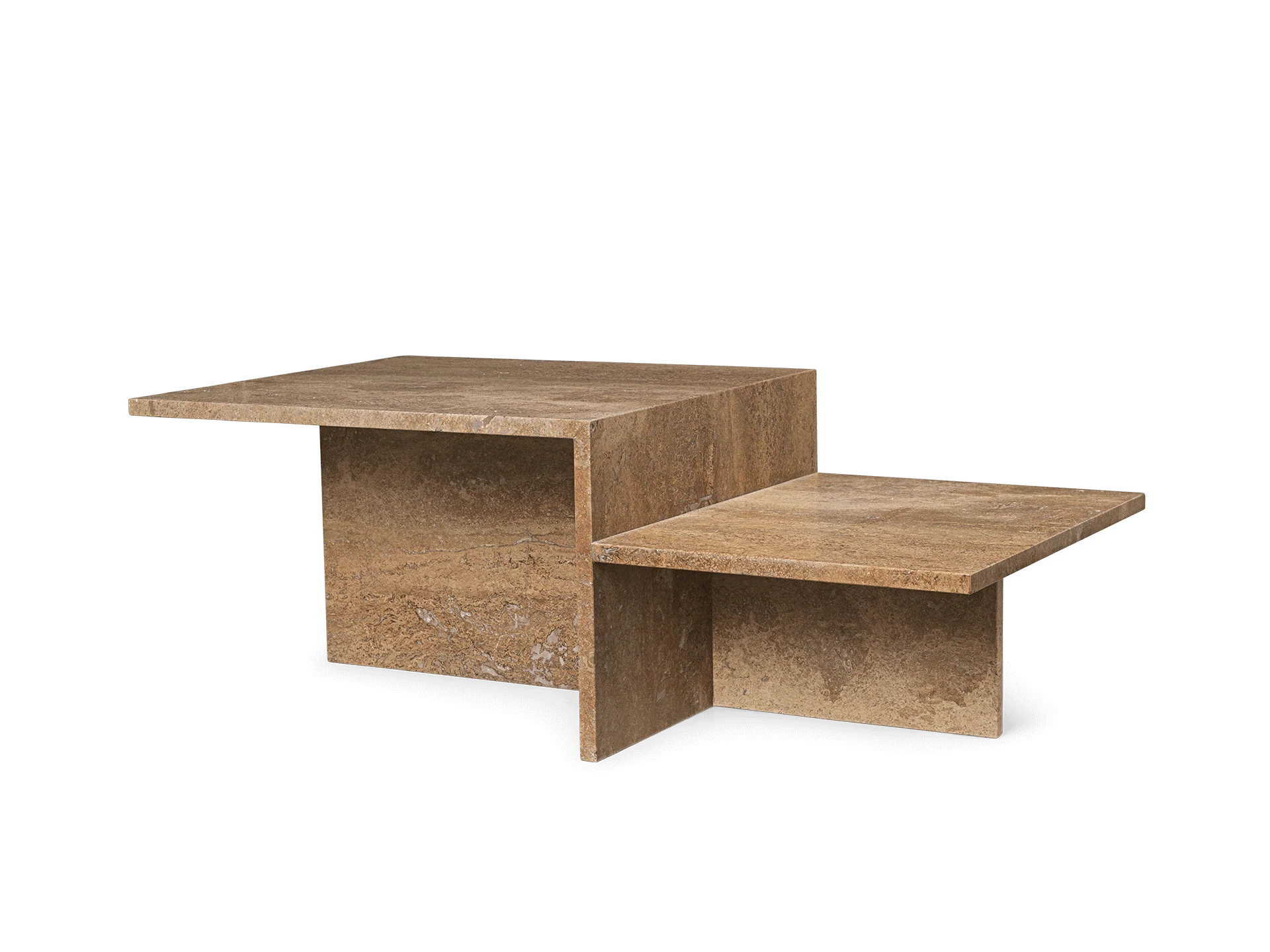 Distinct Coffee Table - Dark Brown Travertine