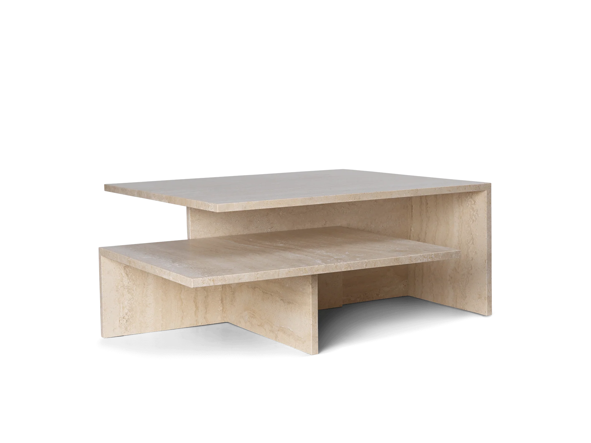 Distinct Grande Duo Tables - Travertine