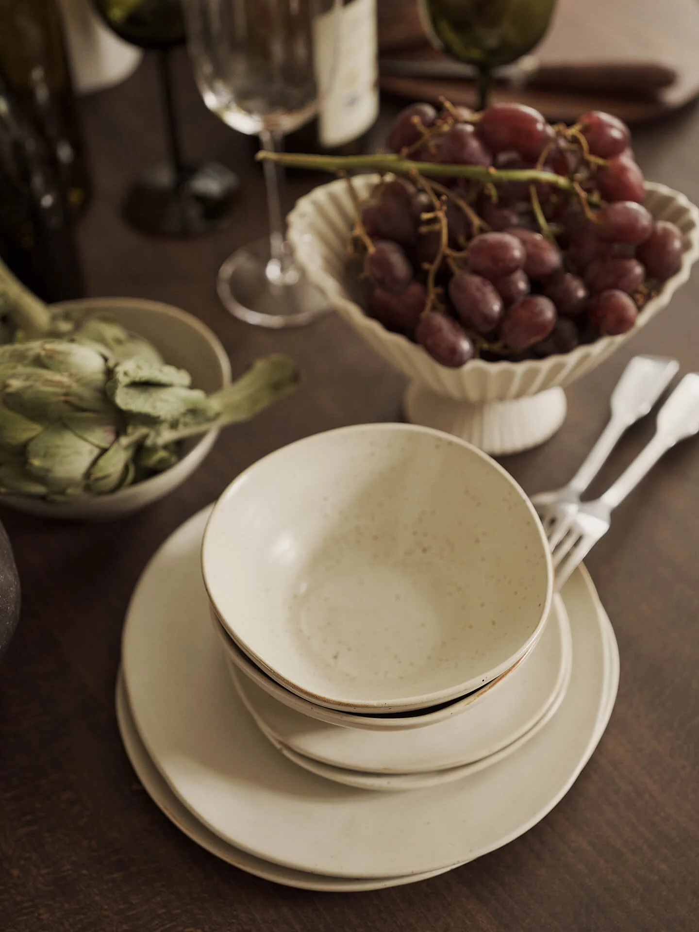 Flow Bowl - Medium - Off-White Speckle - Image 2