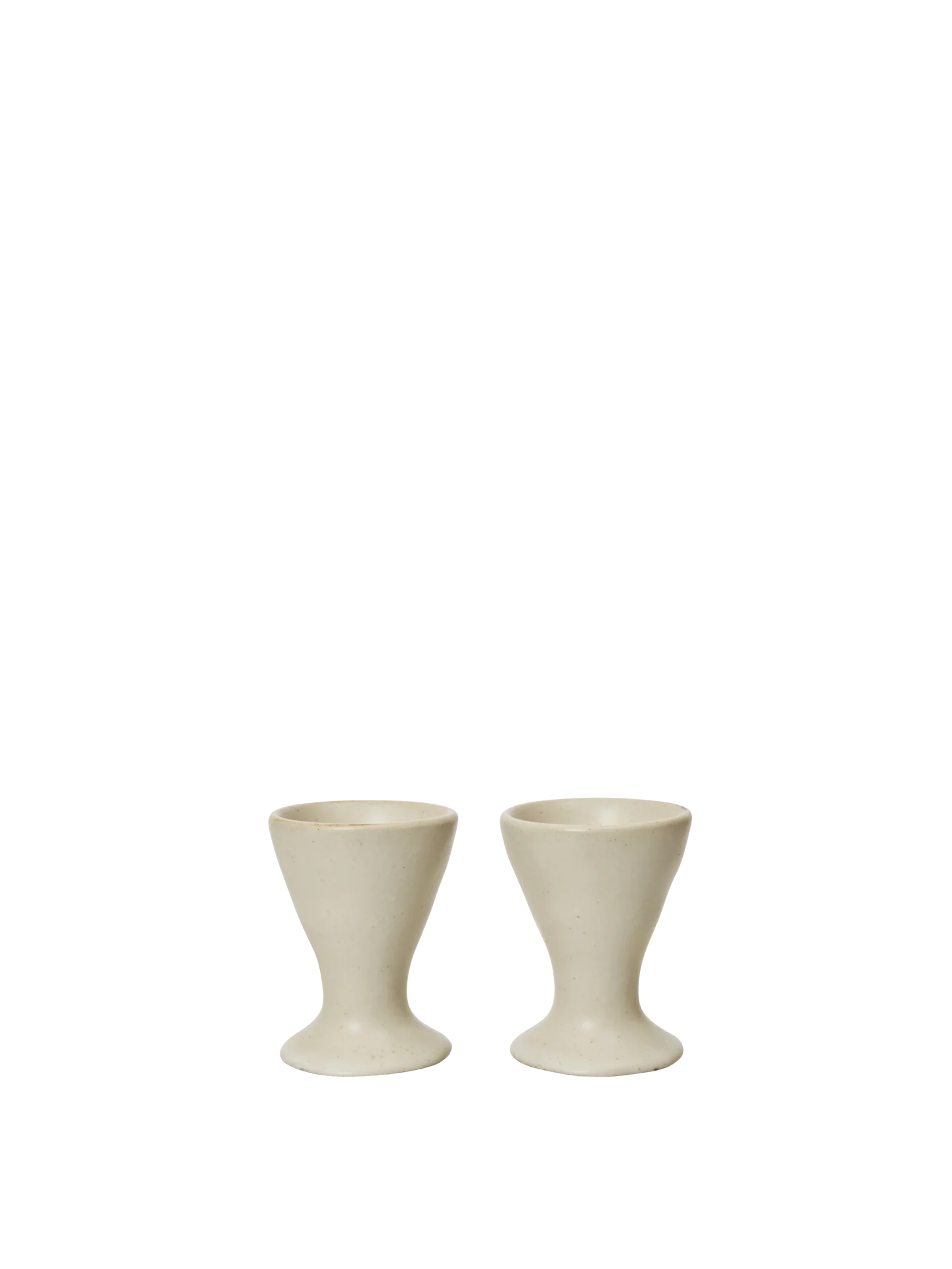 Flow Egg Cups - Set of 2 - Off-White Speckle