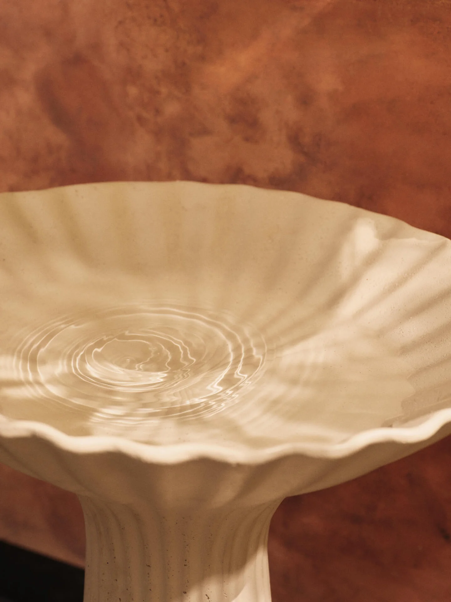 Fountain Pedestal Bowl - Ivory - Image 5