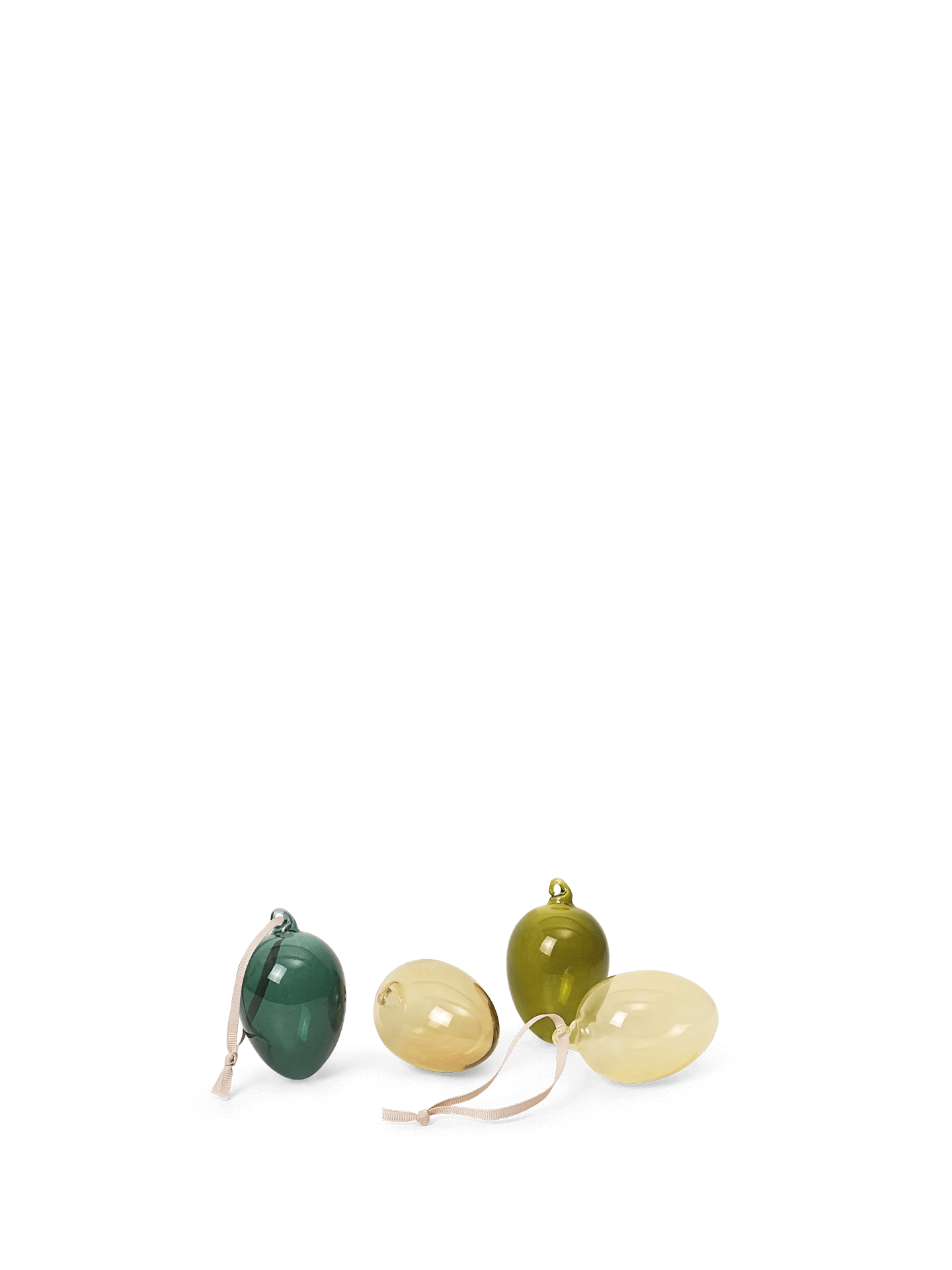 Glass Easter Eggs - Set of 4 - Mixed Dark