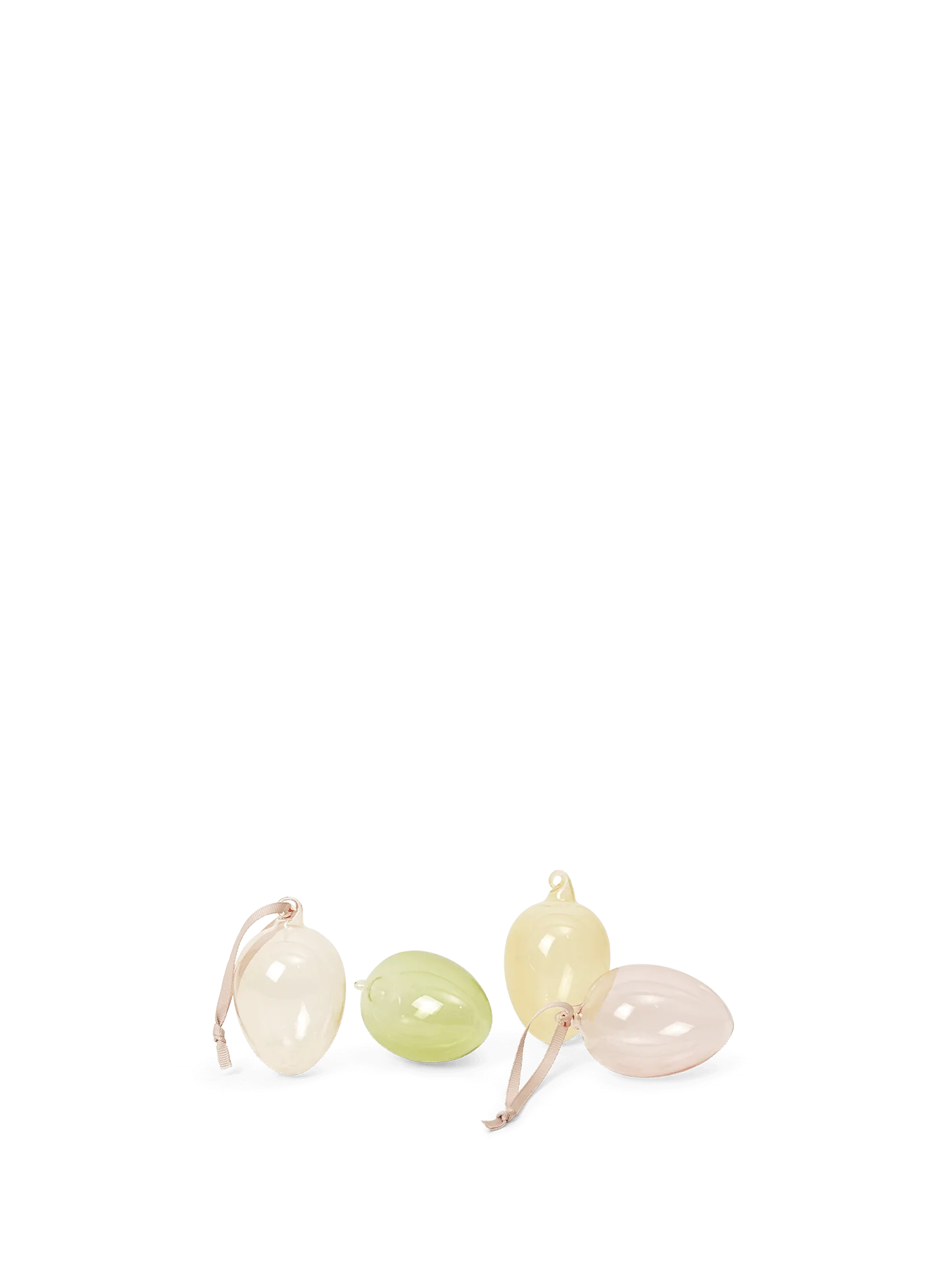 Glass Easter Eggs - Set of 4 - Mixed Light