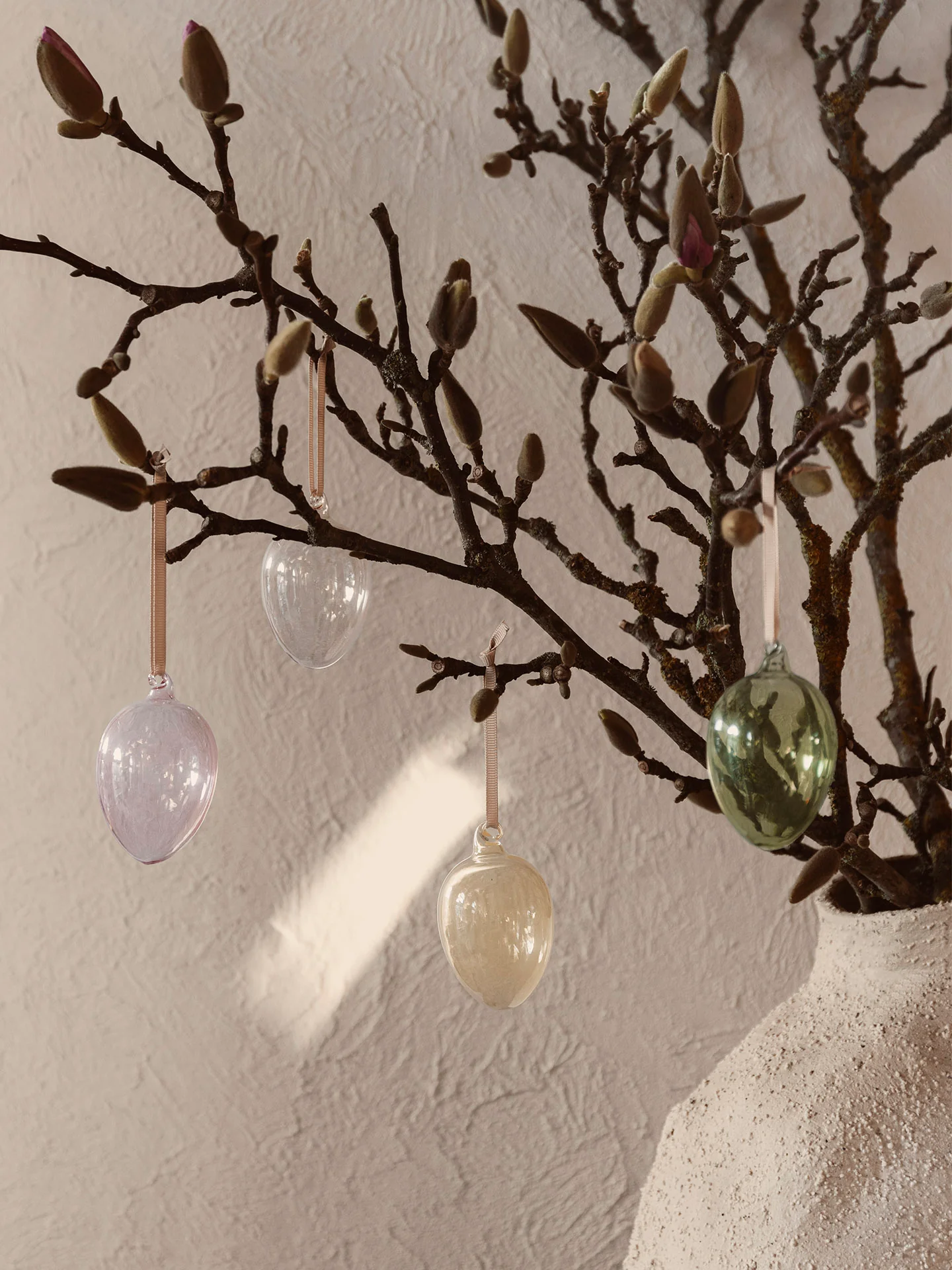 Glass Easter Eggs - Set of 4 - Mixed Light - Image 2
