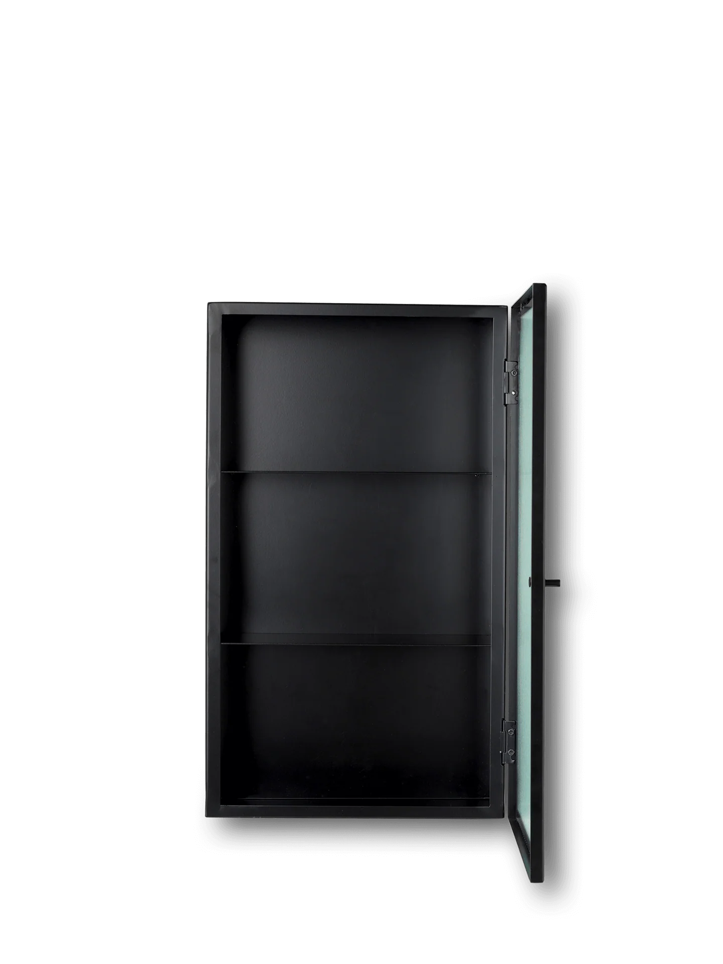 Haze Wall Cabinet - Reeded Glass - Black - Image 6