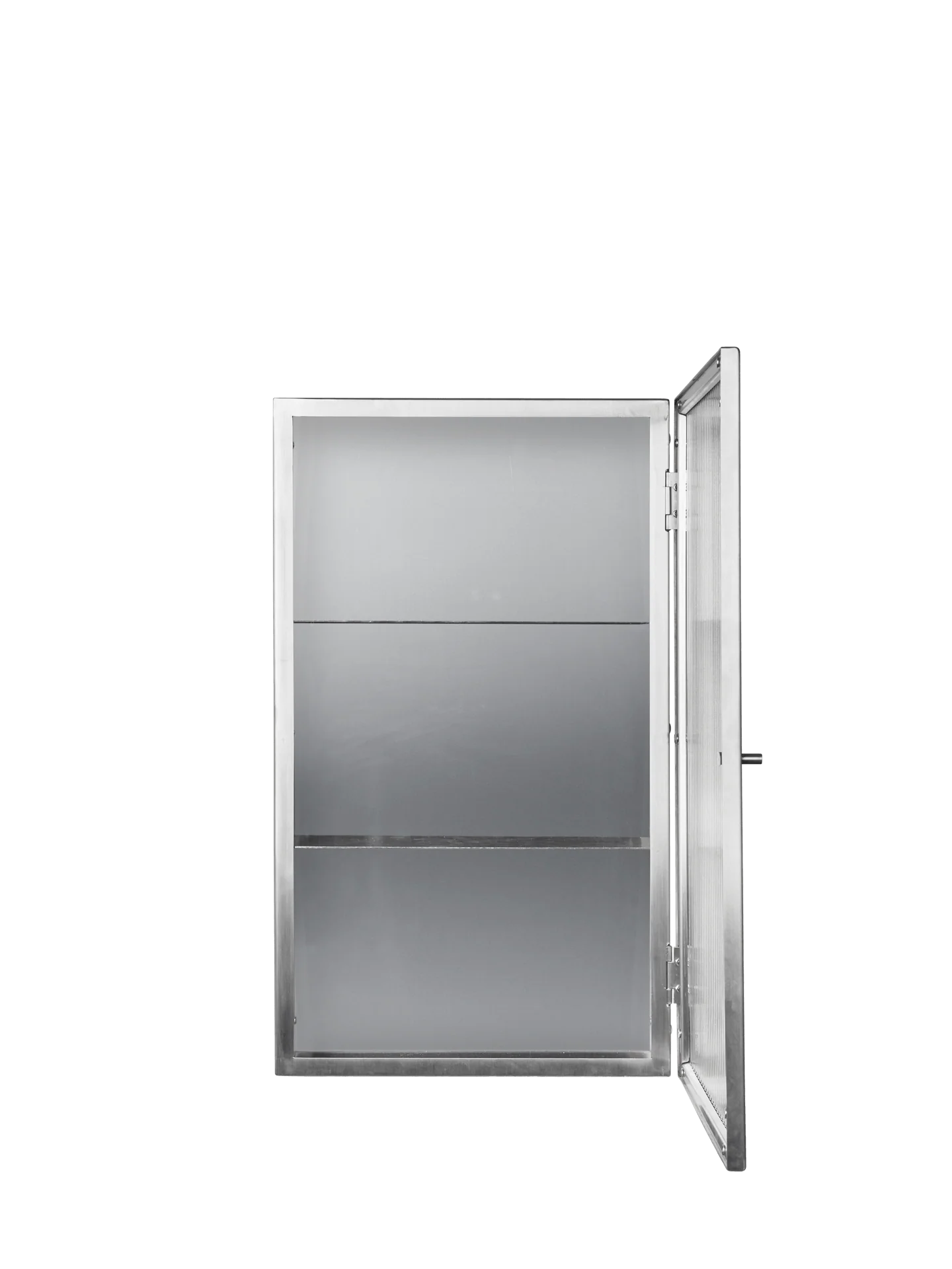 Haze Wall Cabinet - Reeded Glass - Brushed Stainless Steel - Image 8